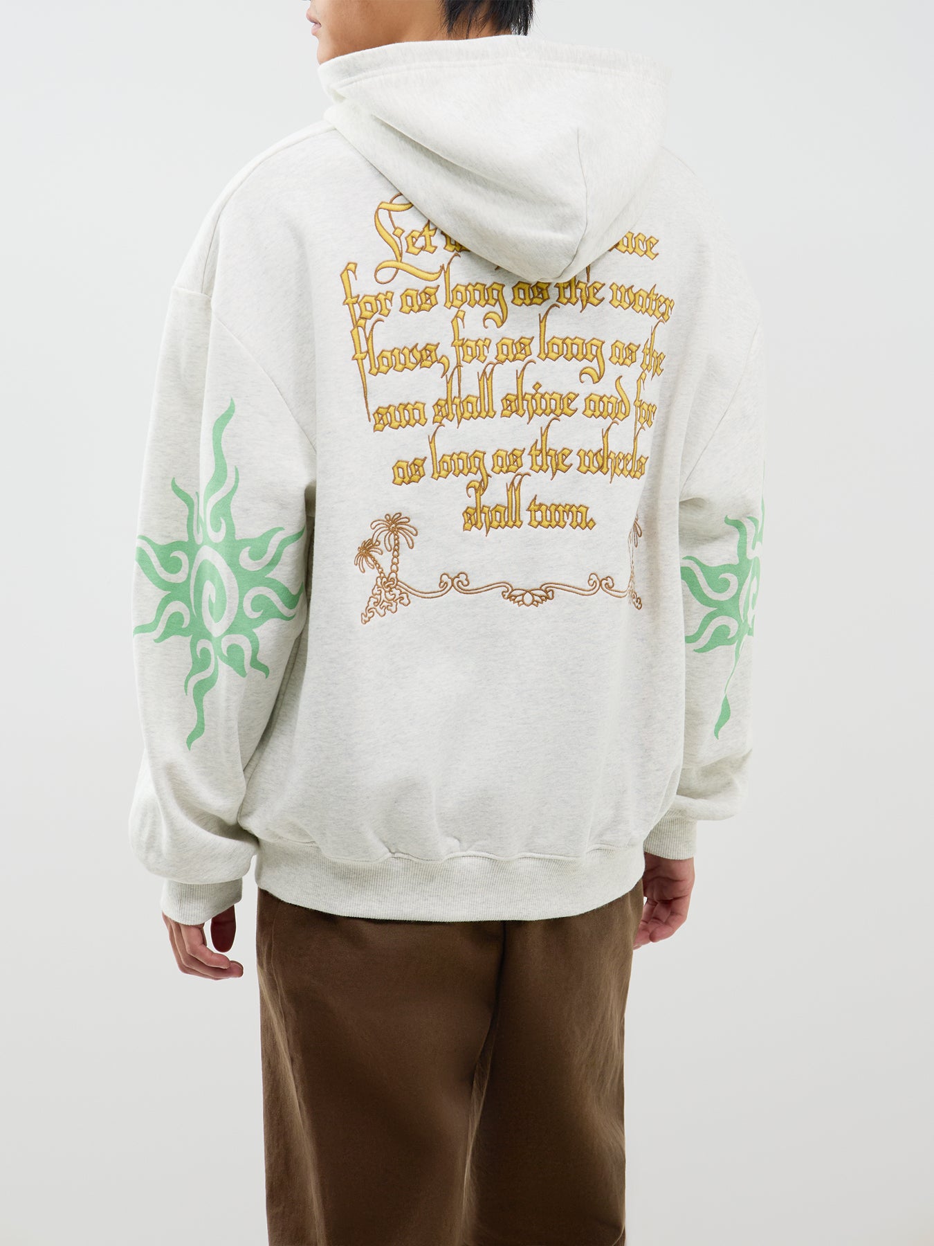 Recycled Cotton Blend Invocation Hoodie - Light Grey Marle