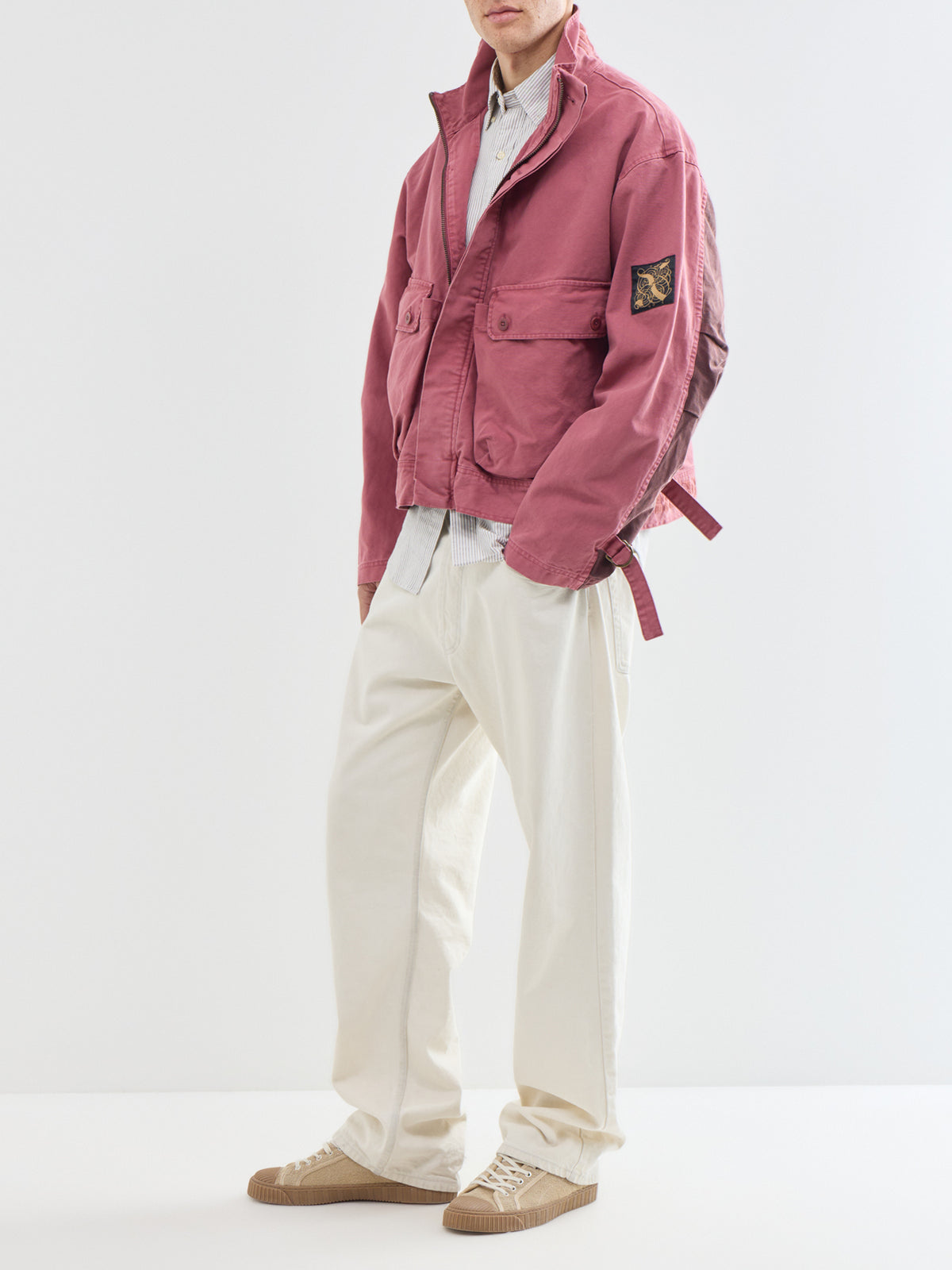 Common State Cotton Jacket - Overdyed Red