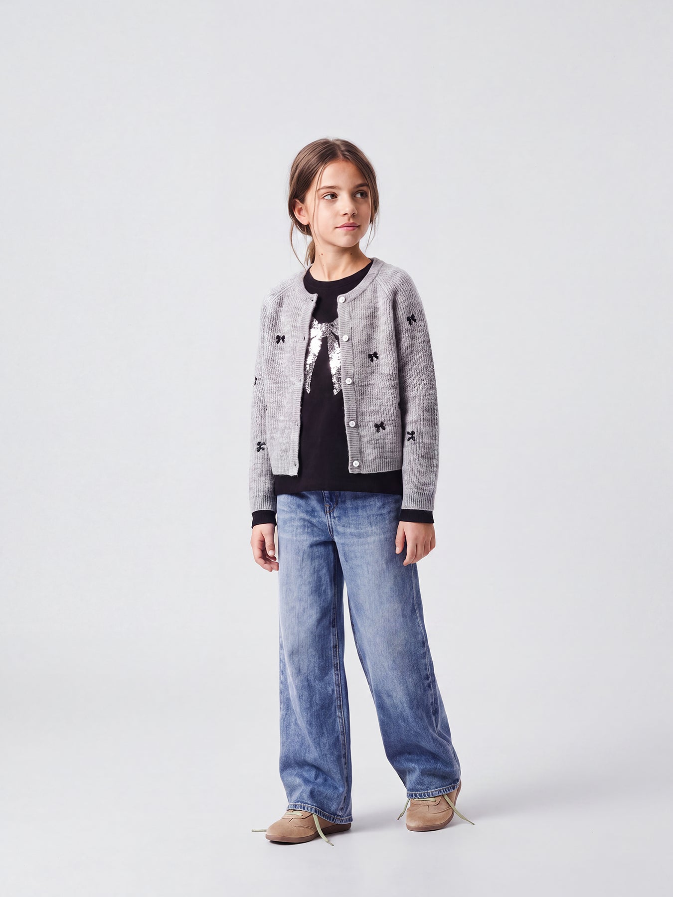Rifey Knitted Cardigan Grey