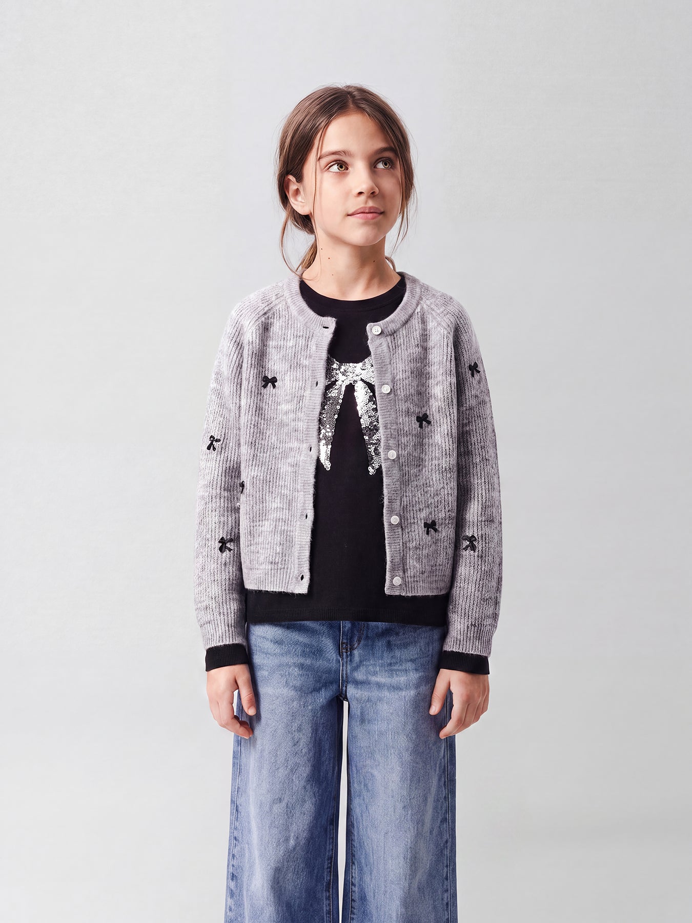 Rifey Knitted Cardigan Grey