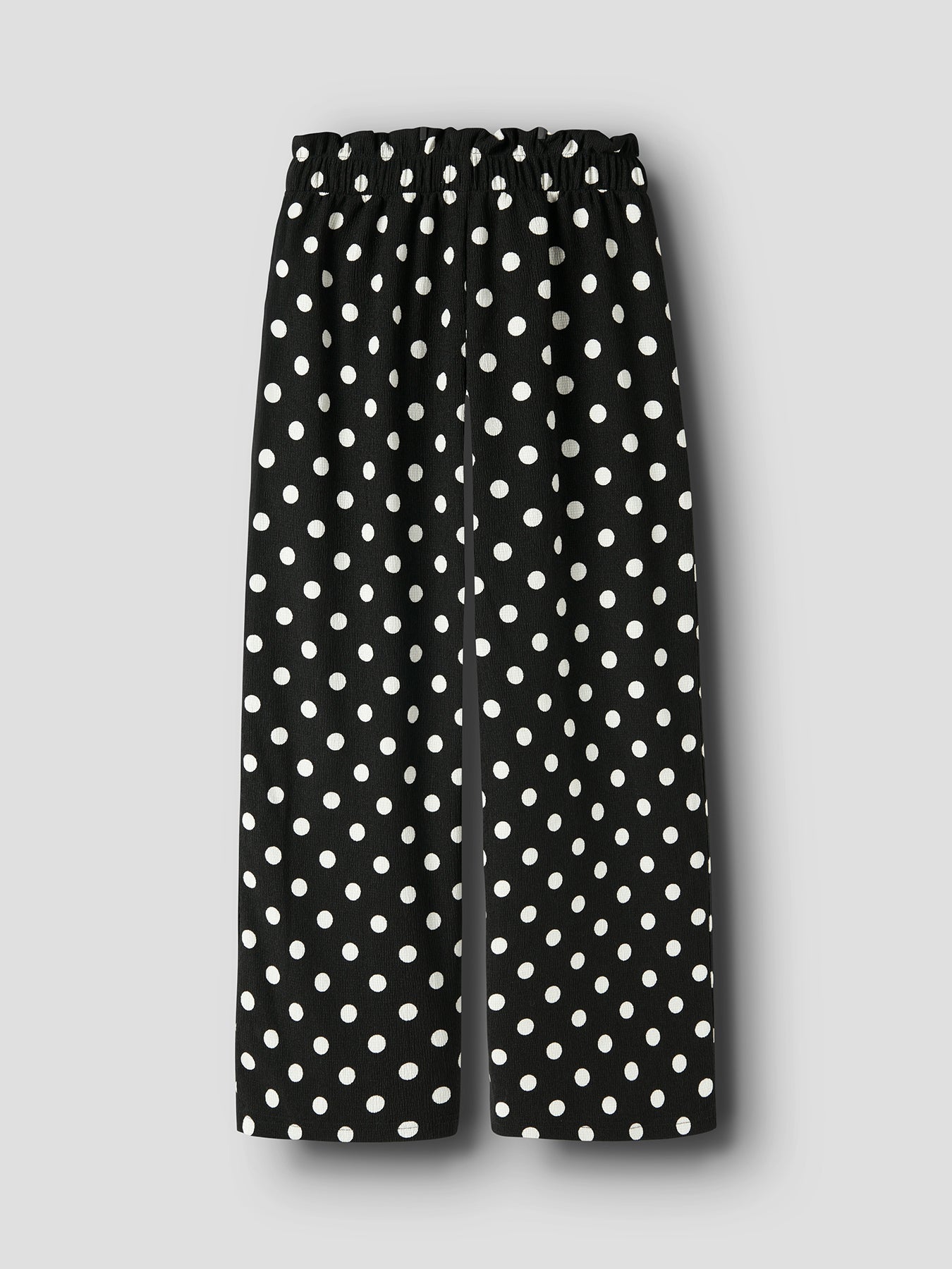 Namsa Recycled Polyester Wide-Leg Trousers Black