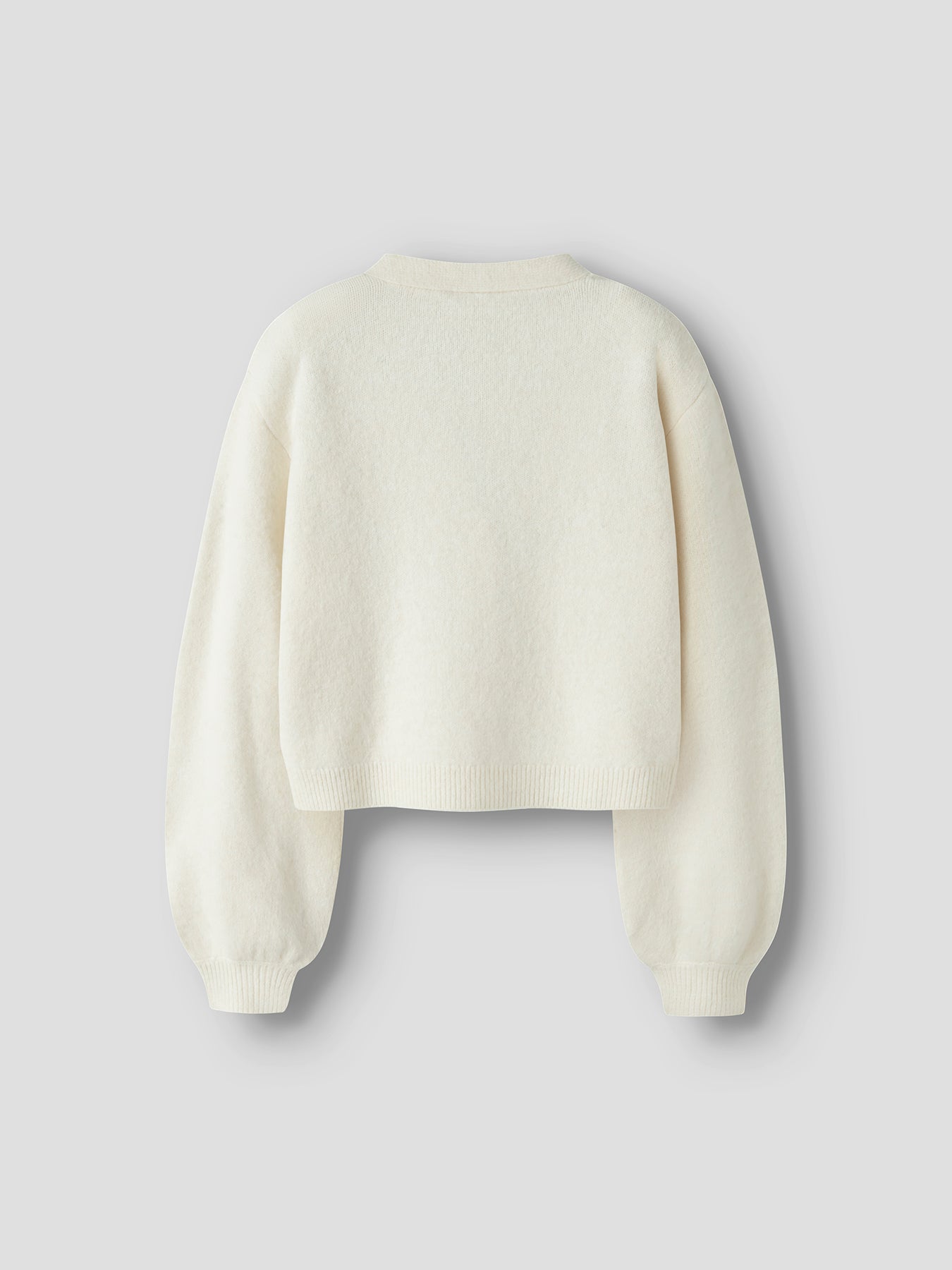 Rina Recycled Polyester-Blend Knitted Cardigan White