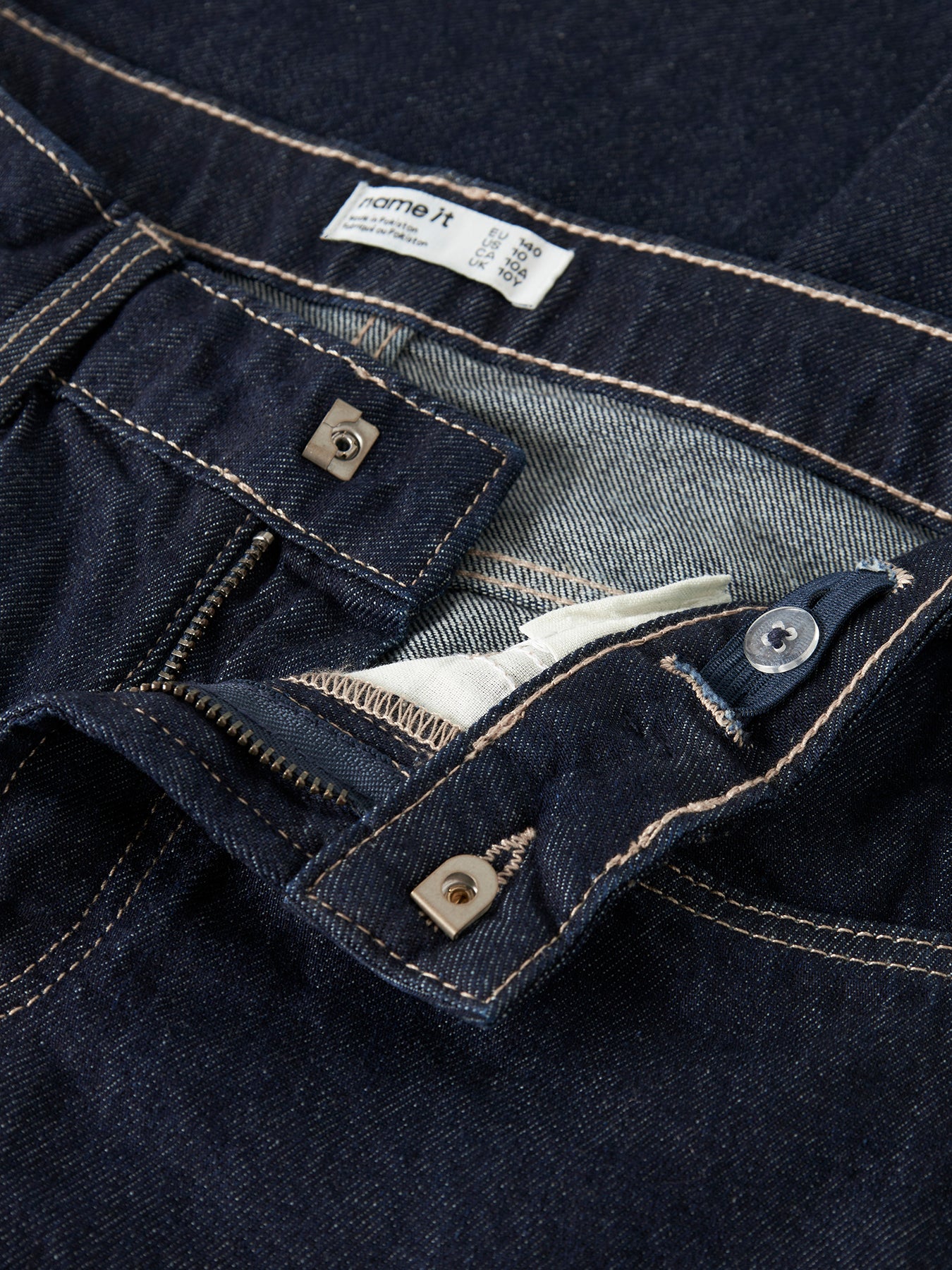Rose Wide-Leg Cotton Jeans Navy