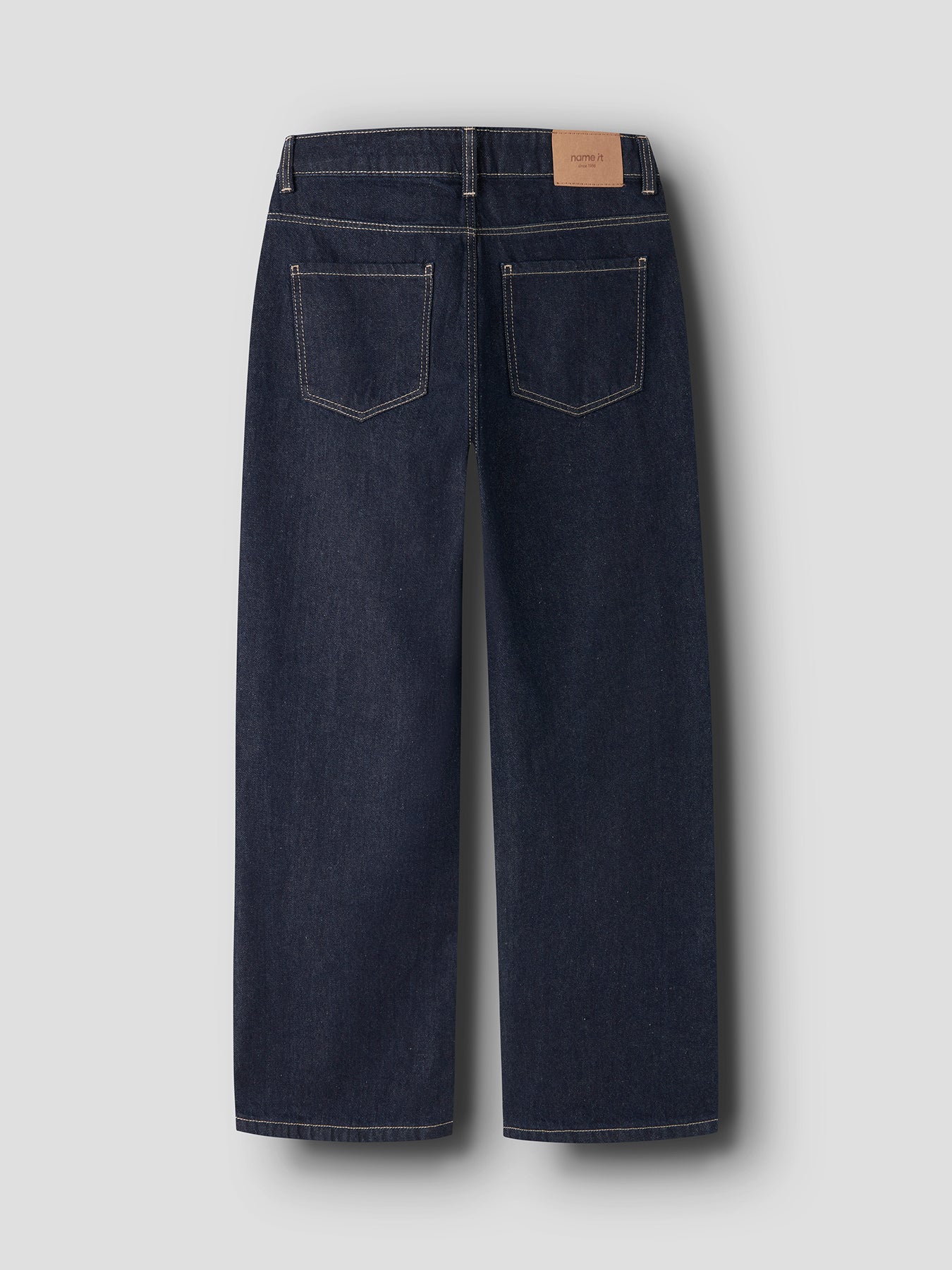 Rose Wide-Leg Cotton Jeans Navy