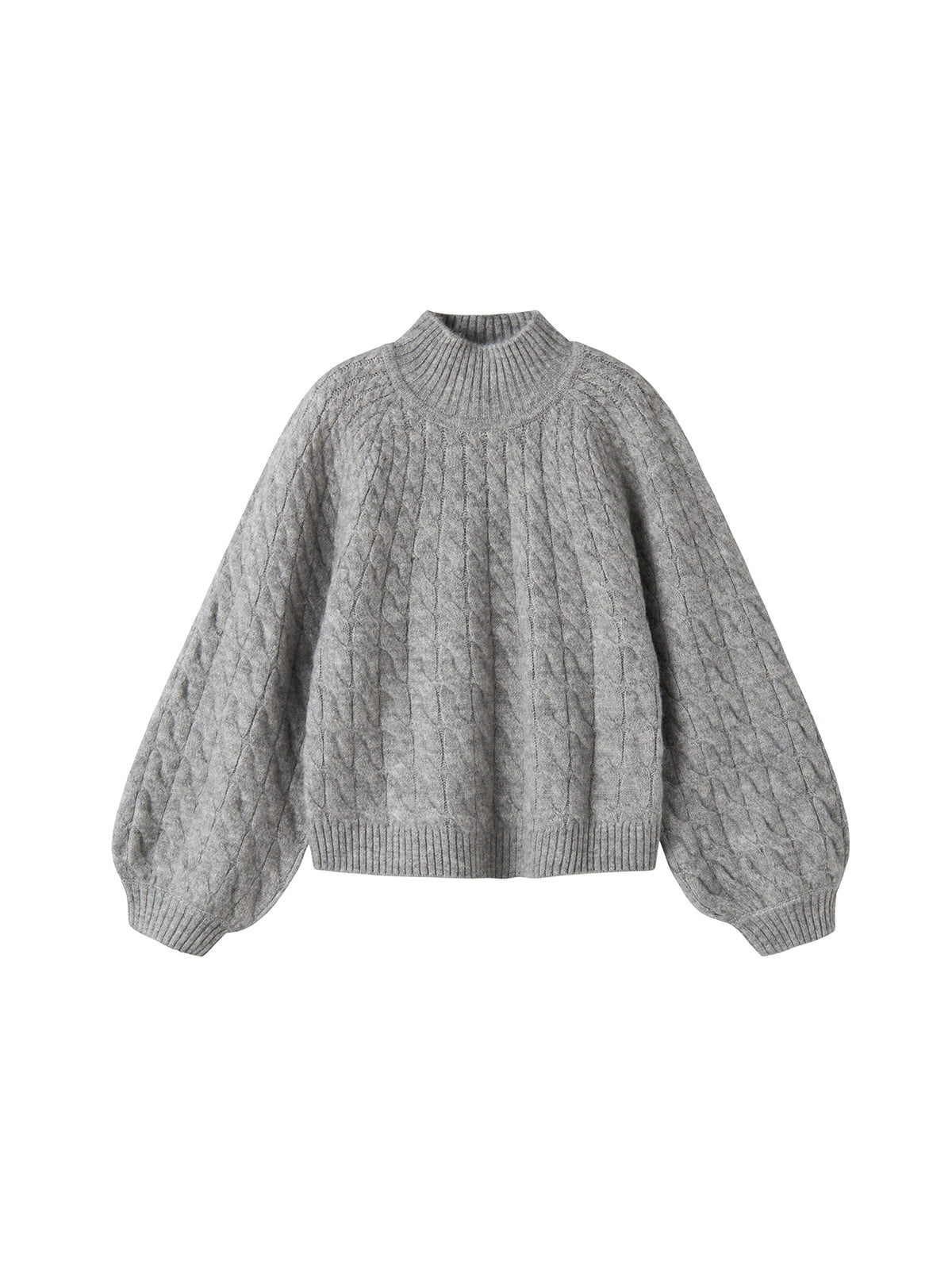 Knitted Sweatshirt – Grey Melange