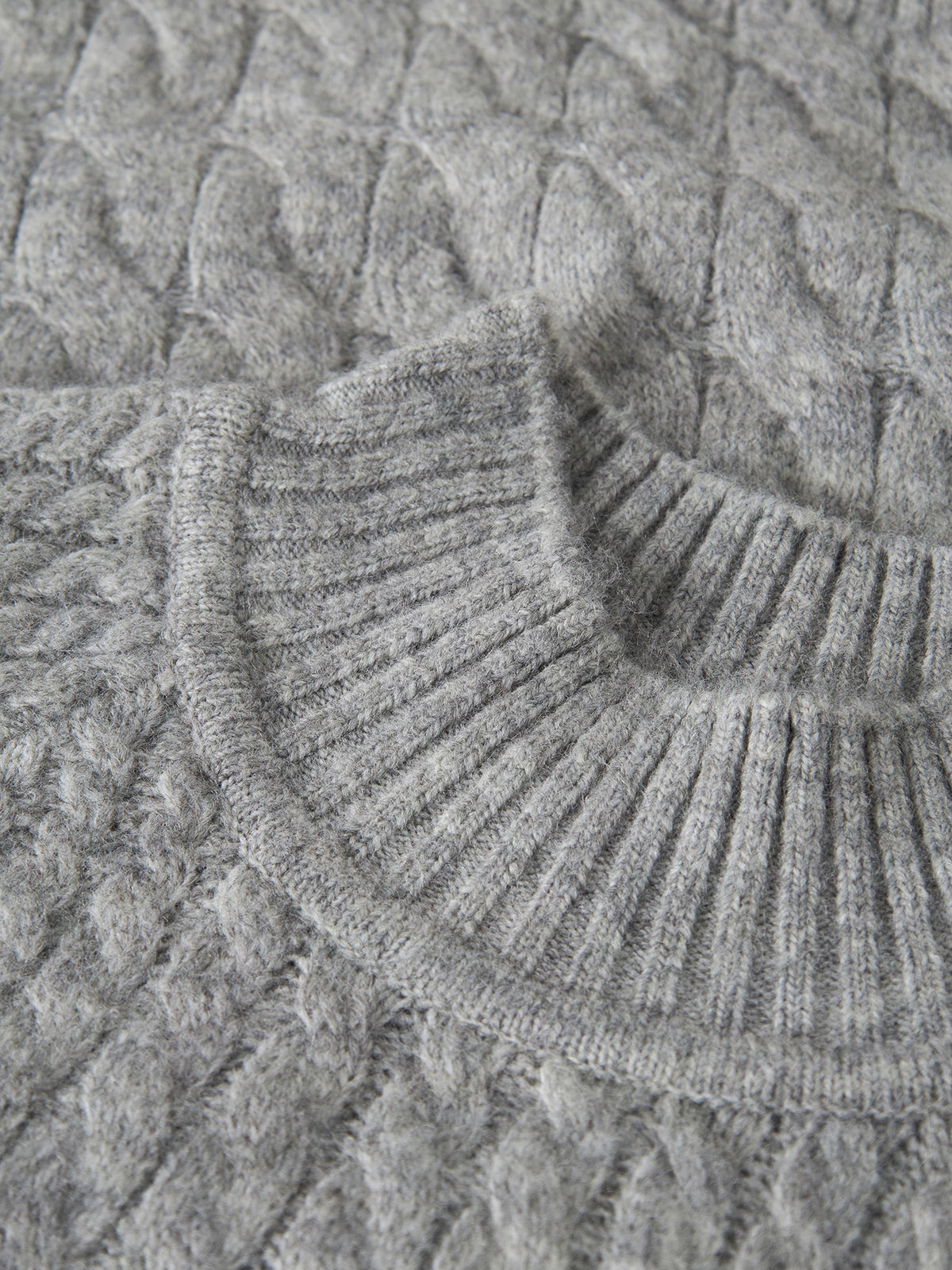 Knitted Sweatshirt – Grey Melange