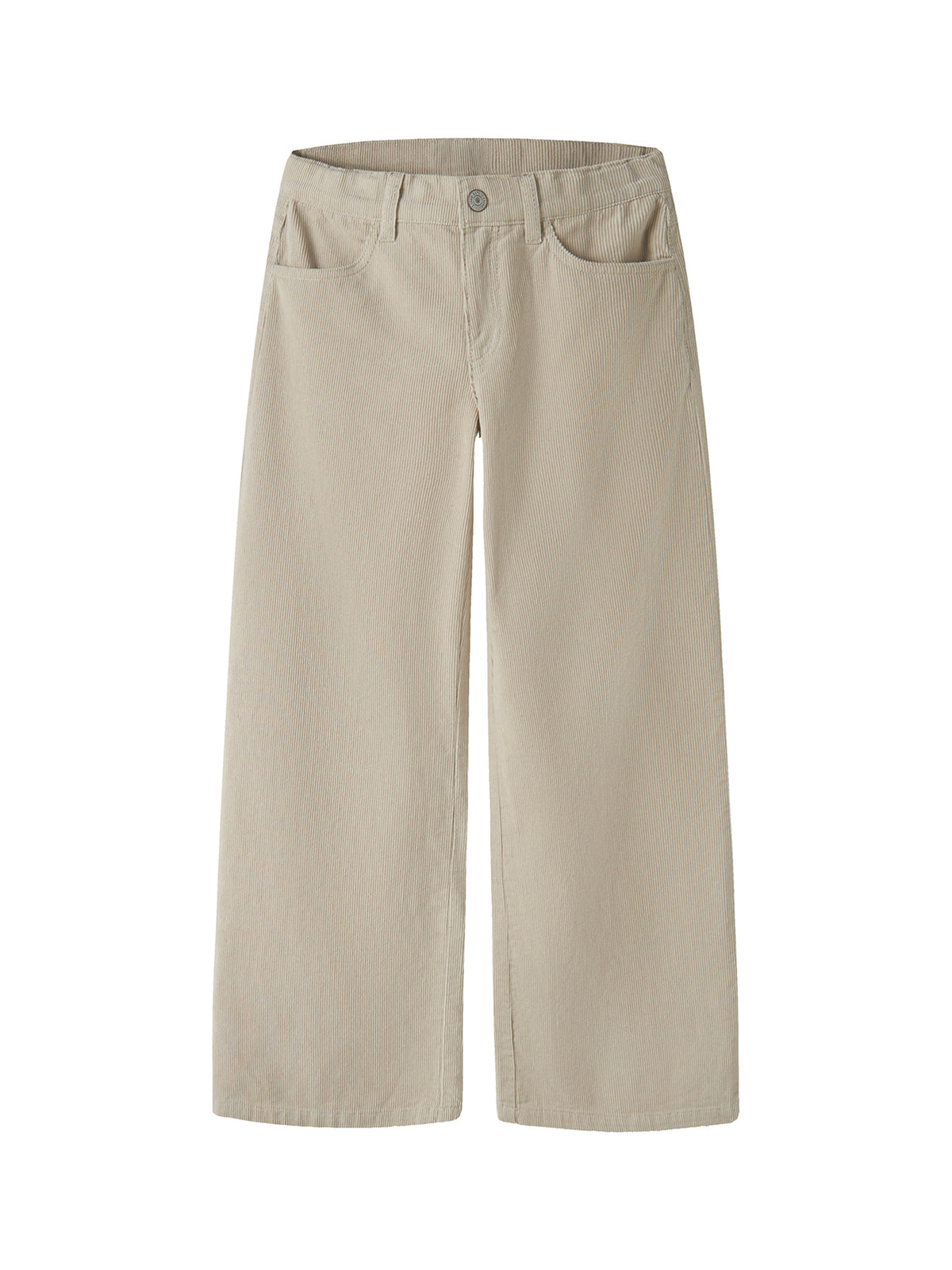 Wide-Leg Cord Trousers – Oatmeal