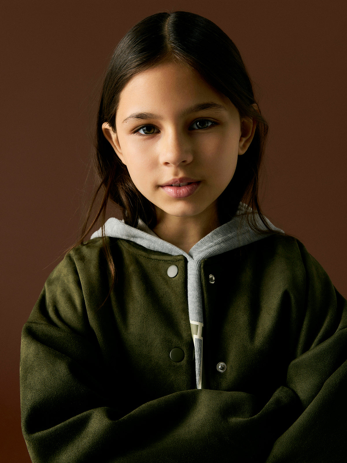 Omusi Long-Sleeved Relaxed Jacket - Olive Night