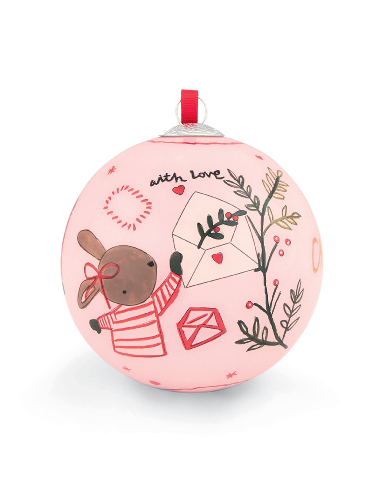 Glass Christmas Bauble 2026 – Pink