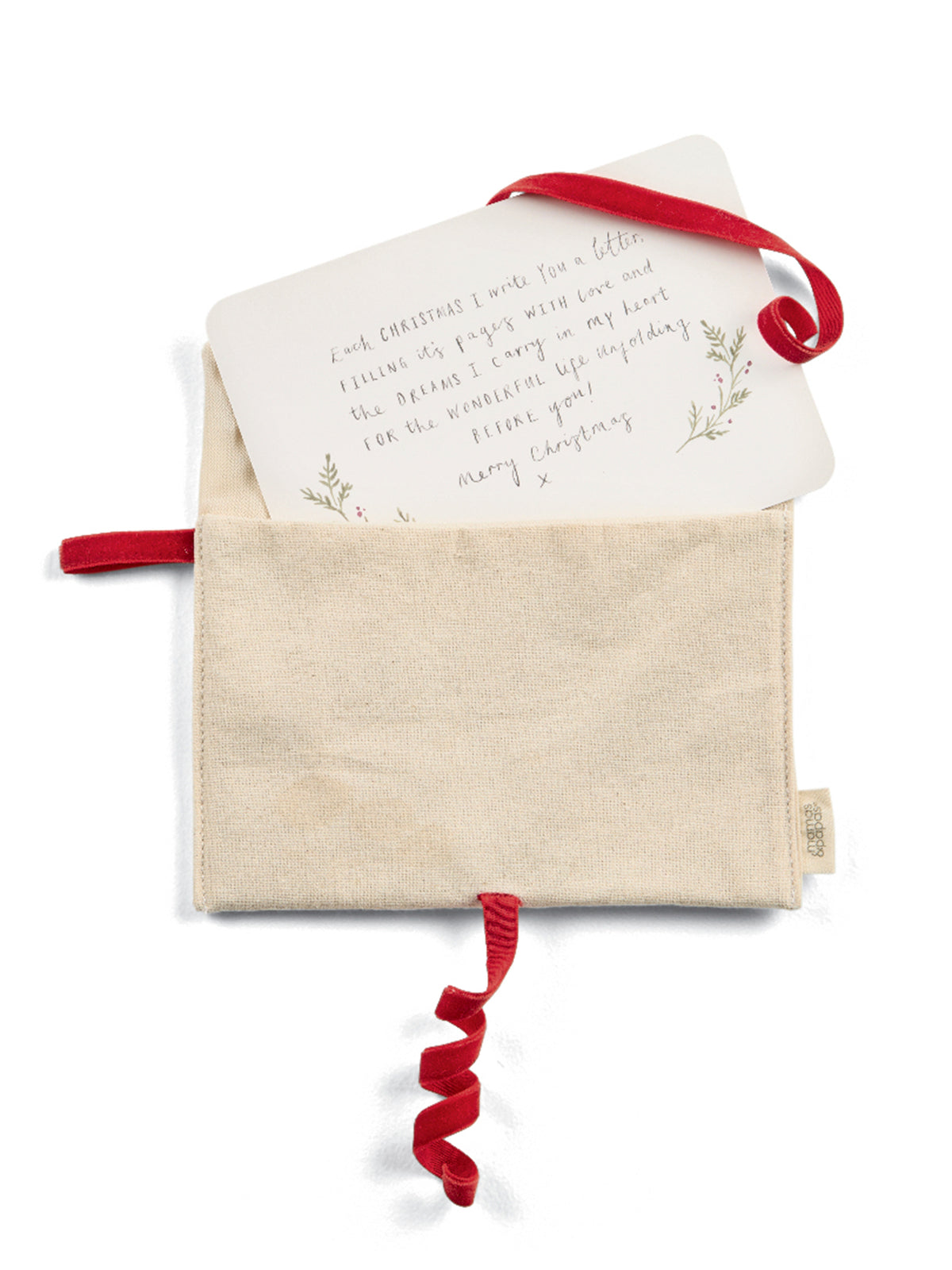 Plush Letter Christmas Hanging Decoration - White