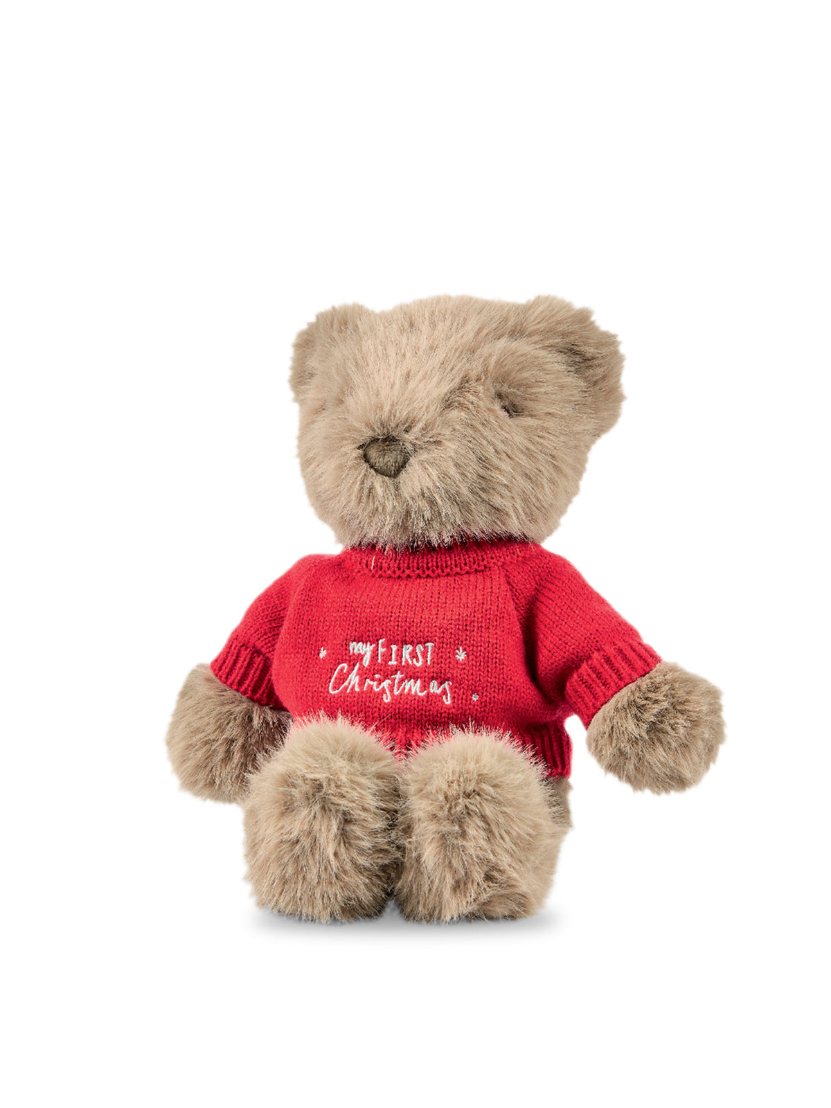 Christmas Bear Soft Toy - Brown