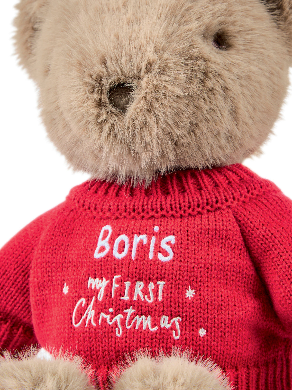 Christmas Bear Soft Toy - Brown