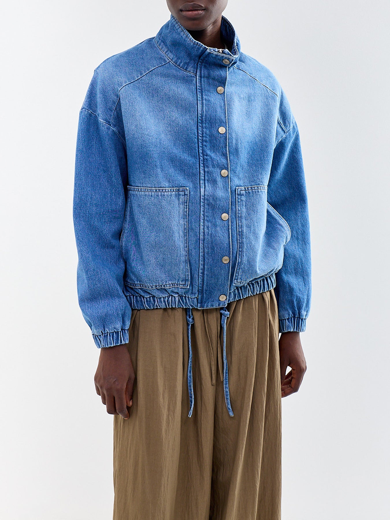 Clarke Cotton Denim Bomber Jacket