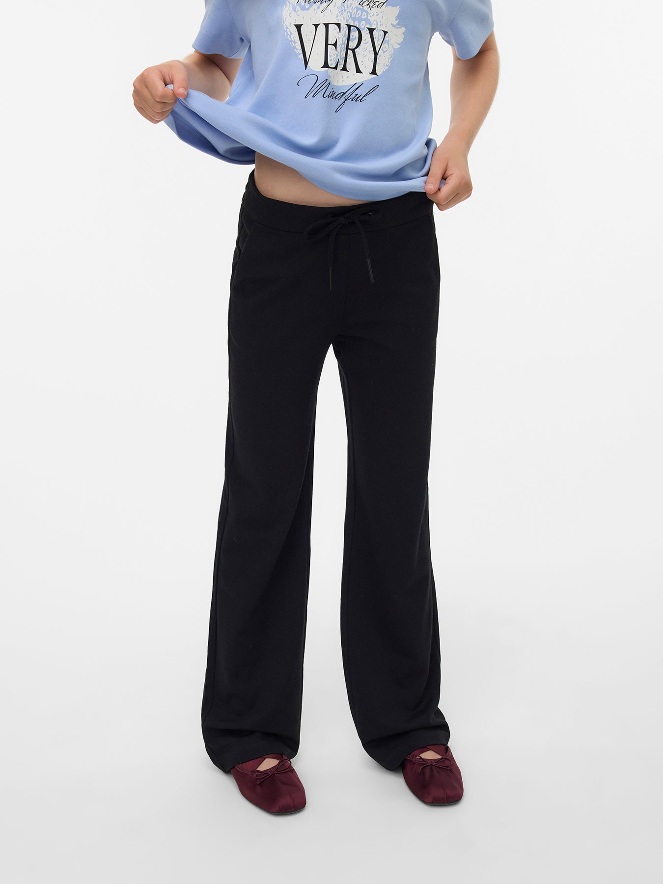 Kids' Eva Straight Leg Trousers Black