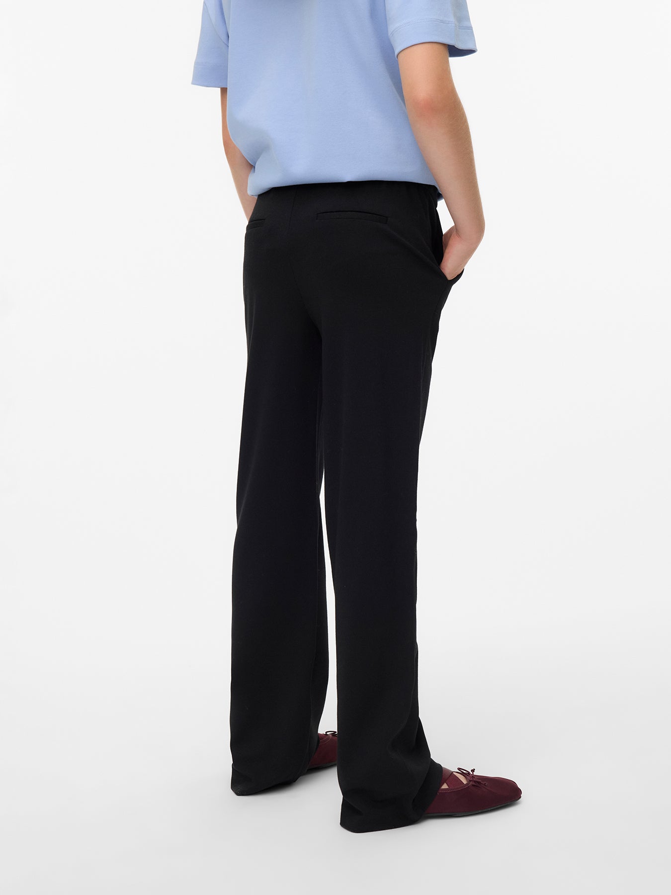 Kids' Eva Straight Leg Trousers Black