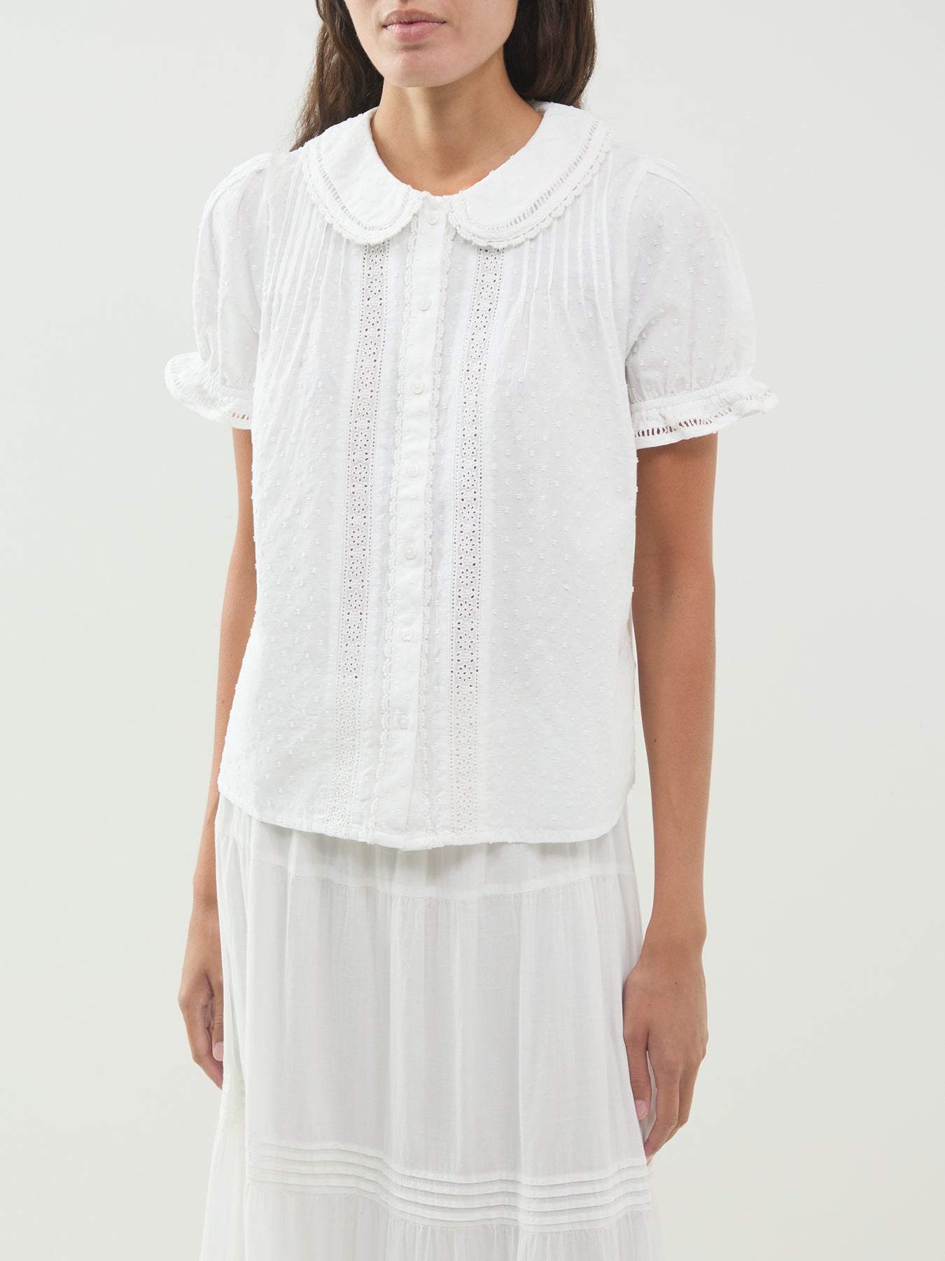 Thimbolina Trim Detail Peter Pan Blouse