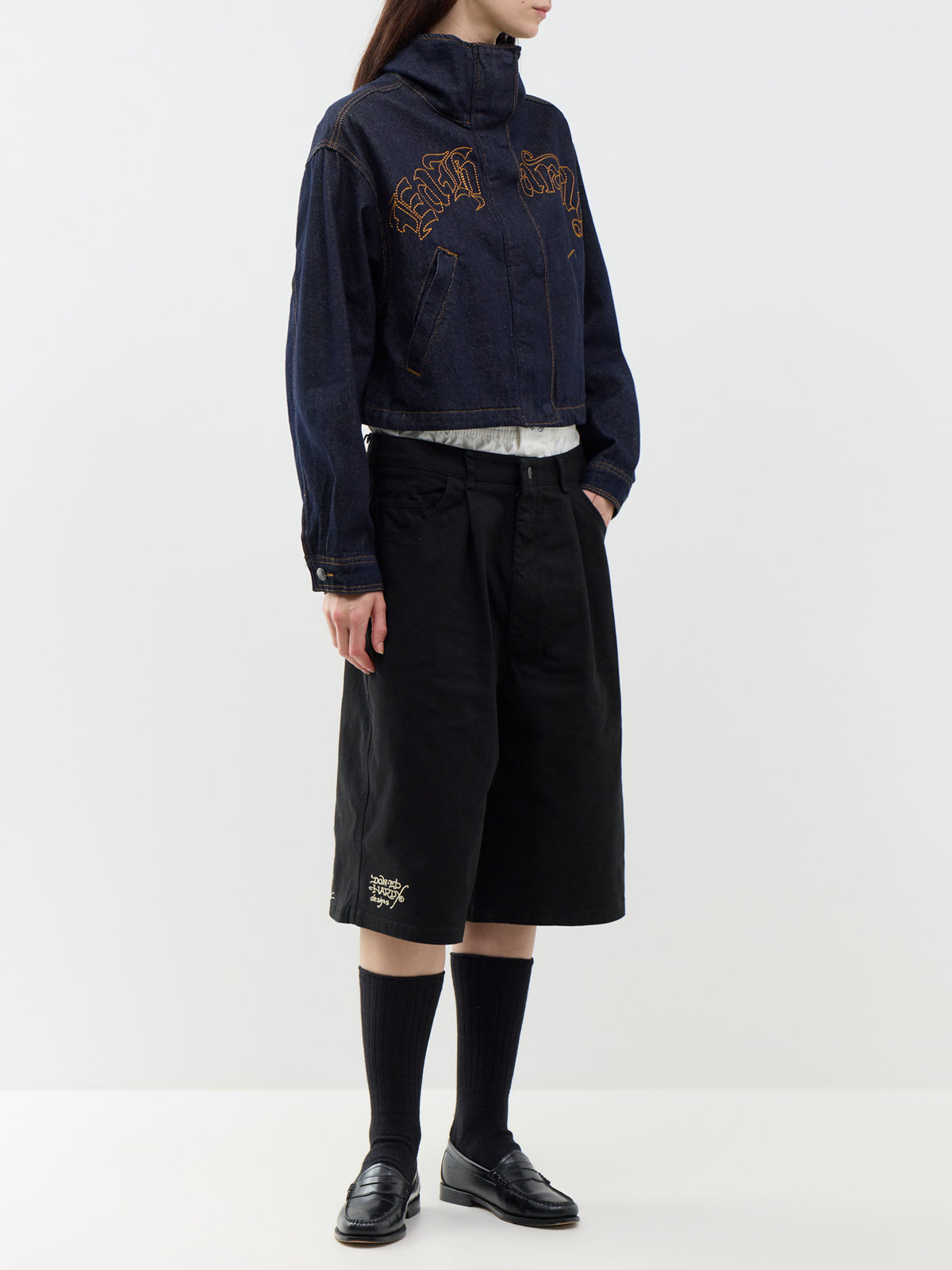 Flaming Chariot Cotton Denim Jacket