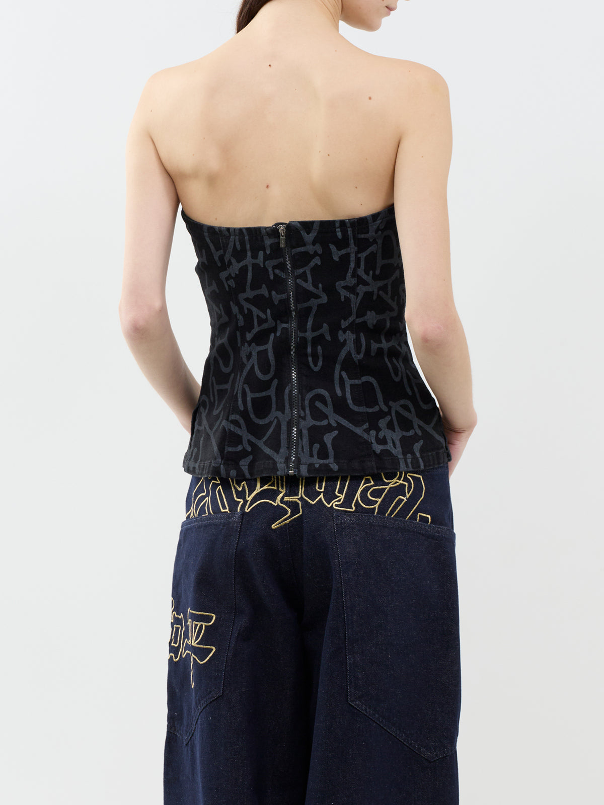 Monogram Dragon Denim Corset