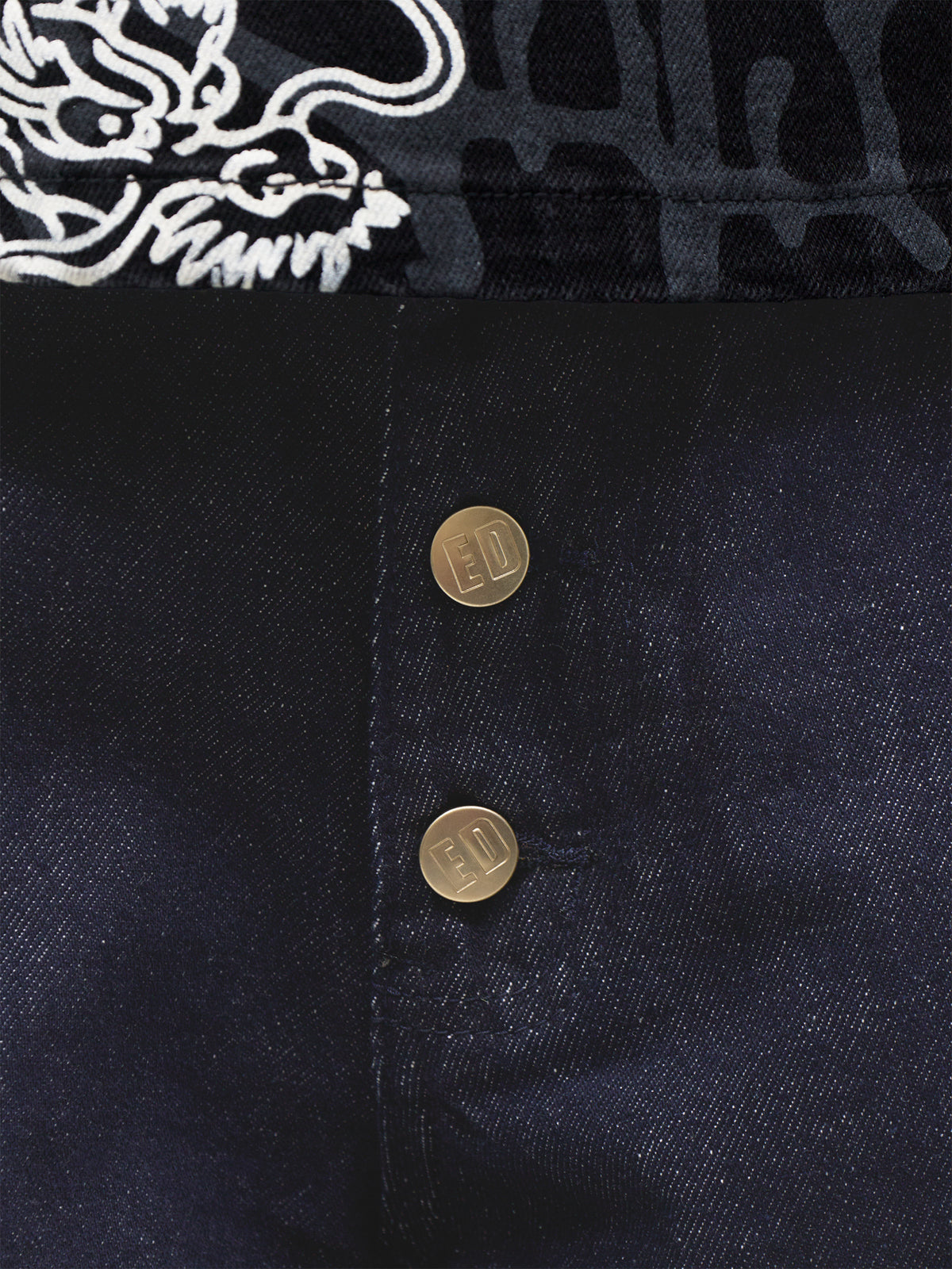 Golden Snake  Cotton Barrel Leg Jeans