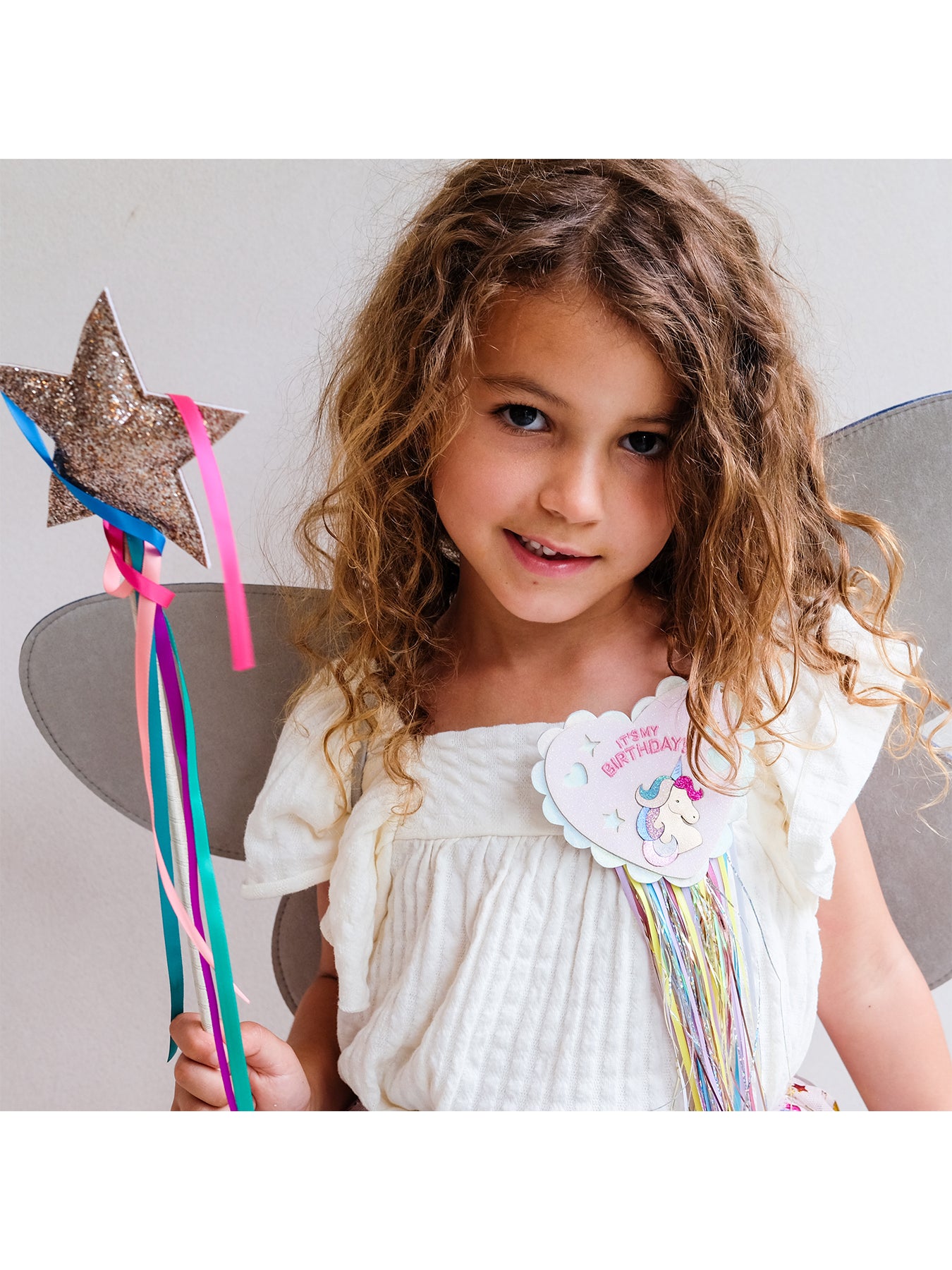 Kids Magical Unicorn Birthday Badge Multi