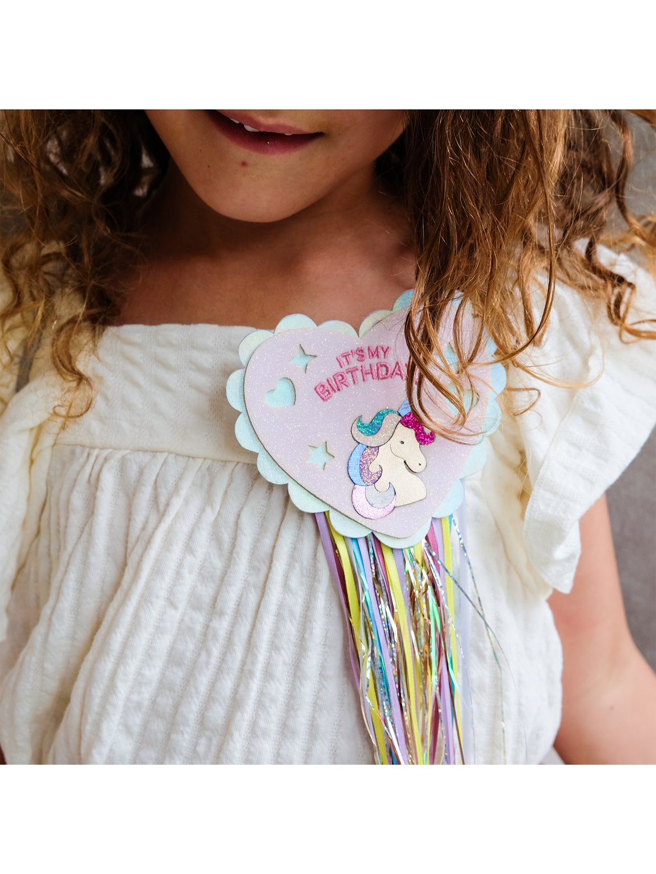 Kids Magical Unicorn Birthday Badge Multi