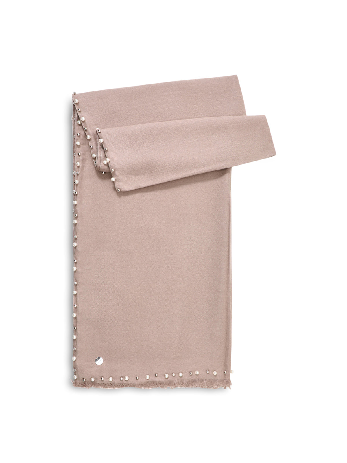 Pearl and Stud Border Scarf