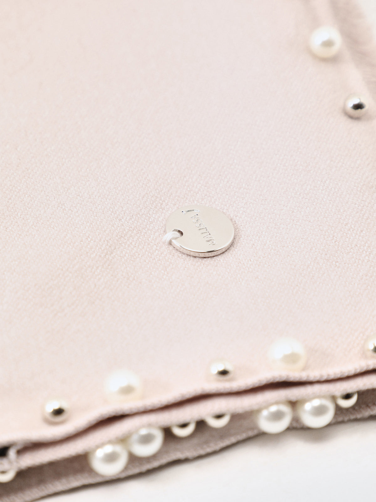 Pearl and Stud Border Scarf