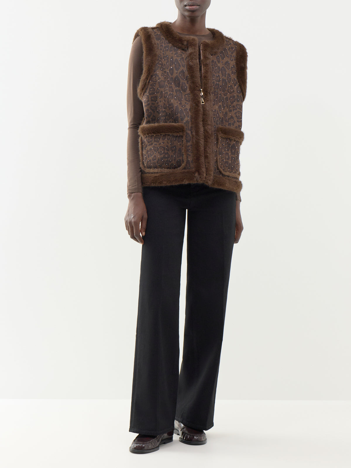 Reversible Faux Fur Leopard Gilet