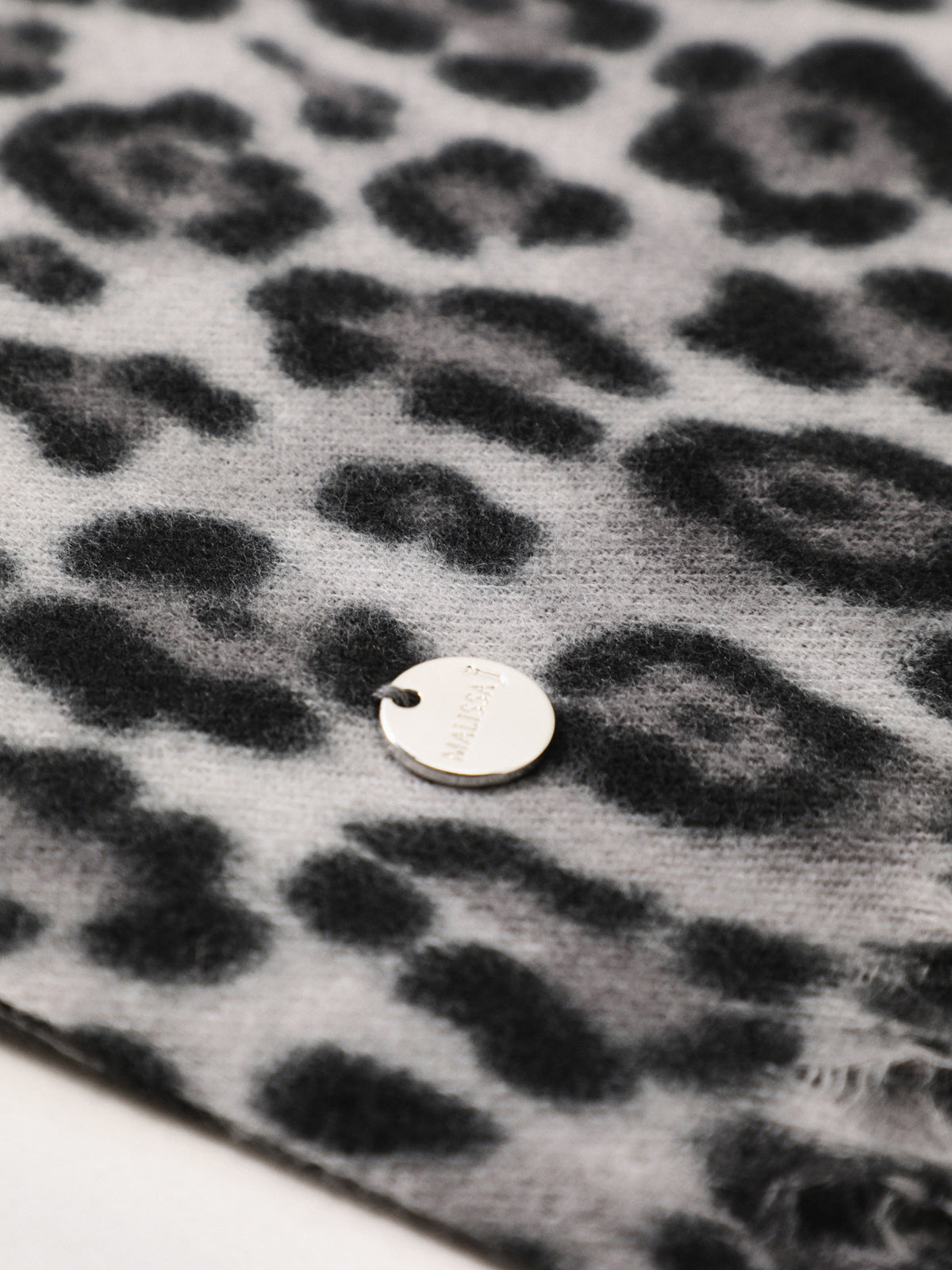 Printed Leopard Scarf with Tassels