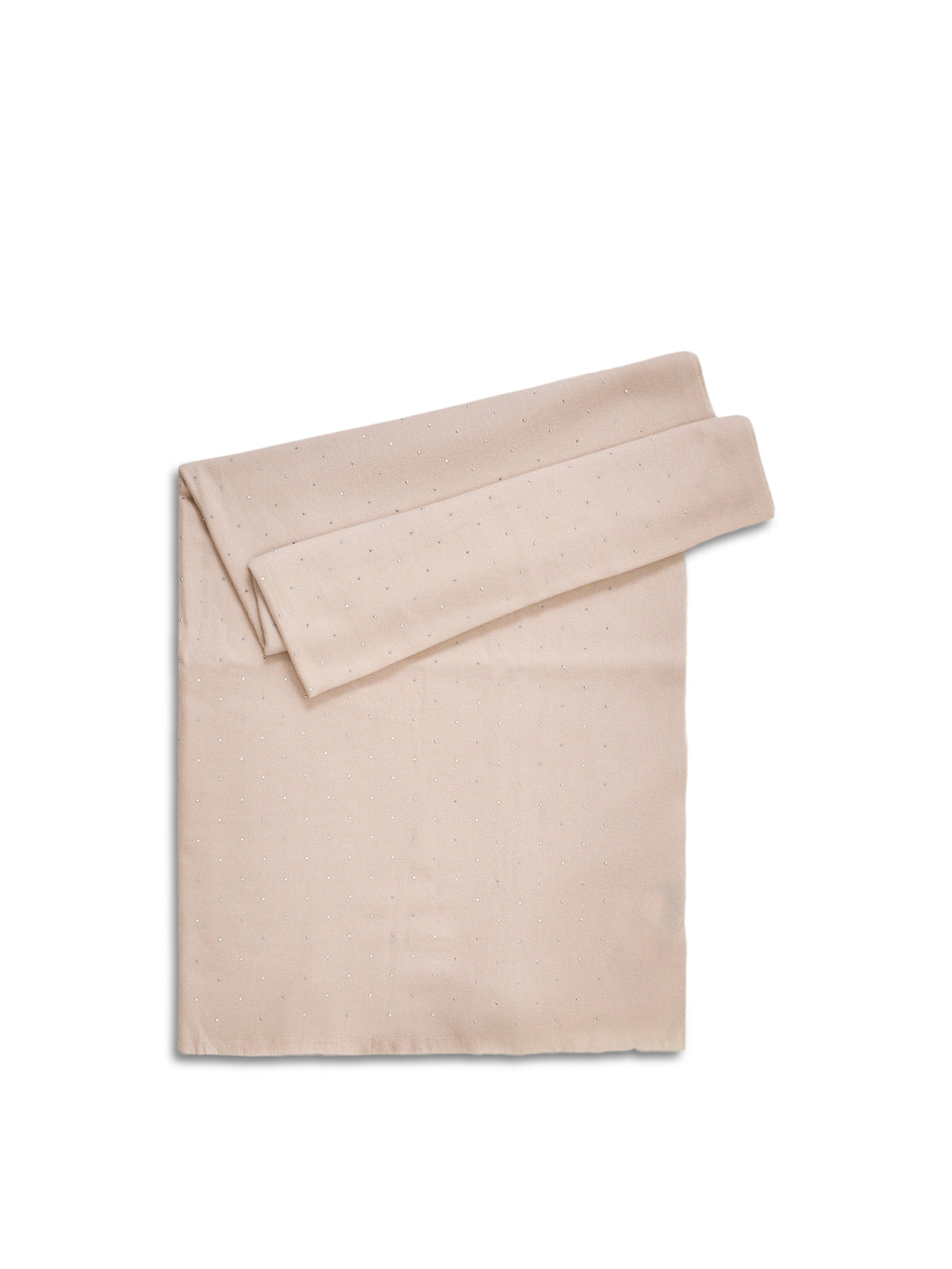 Pashmina-Feel Scattered Stud Scarf - Oyster