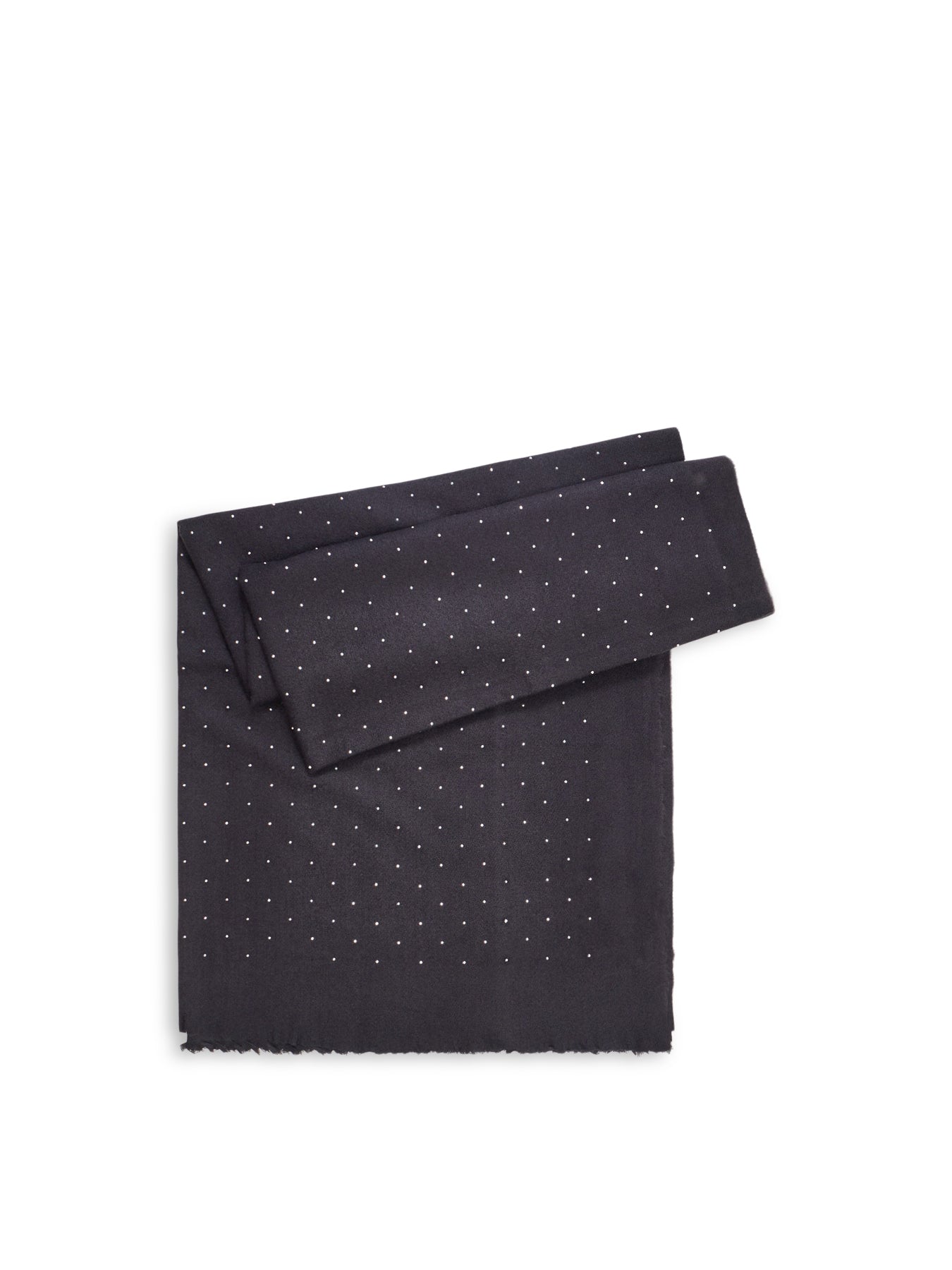 Pashmina-Feel Scattered Stud Scarf - Black