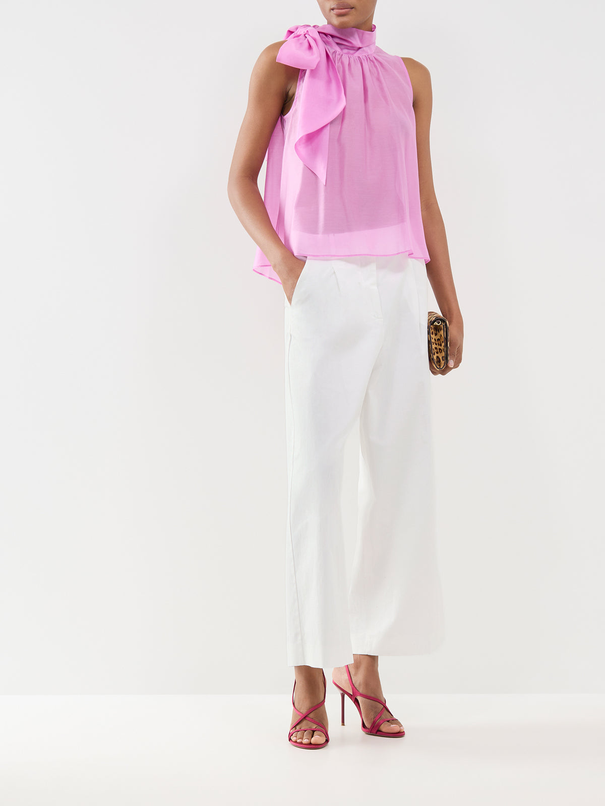 Bow Detail Sleeveless Blouse