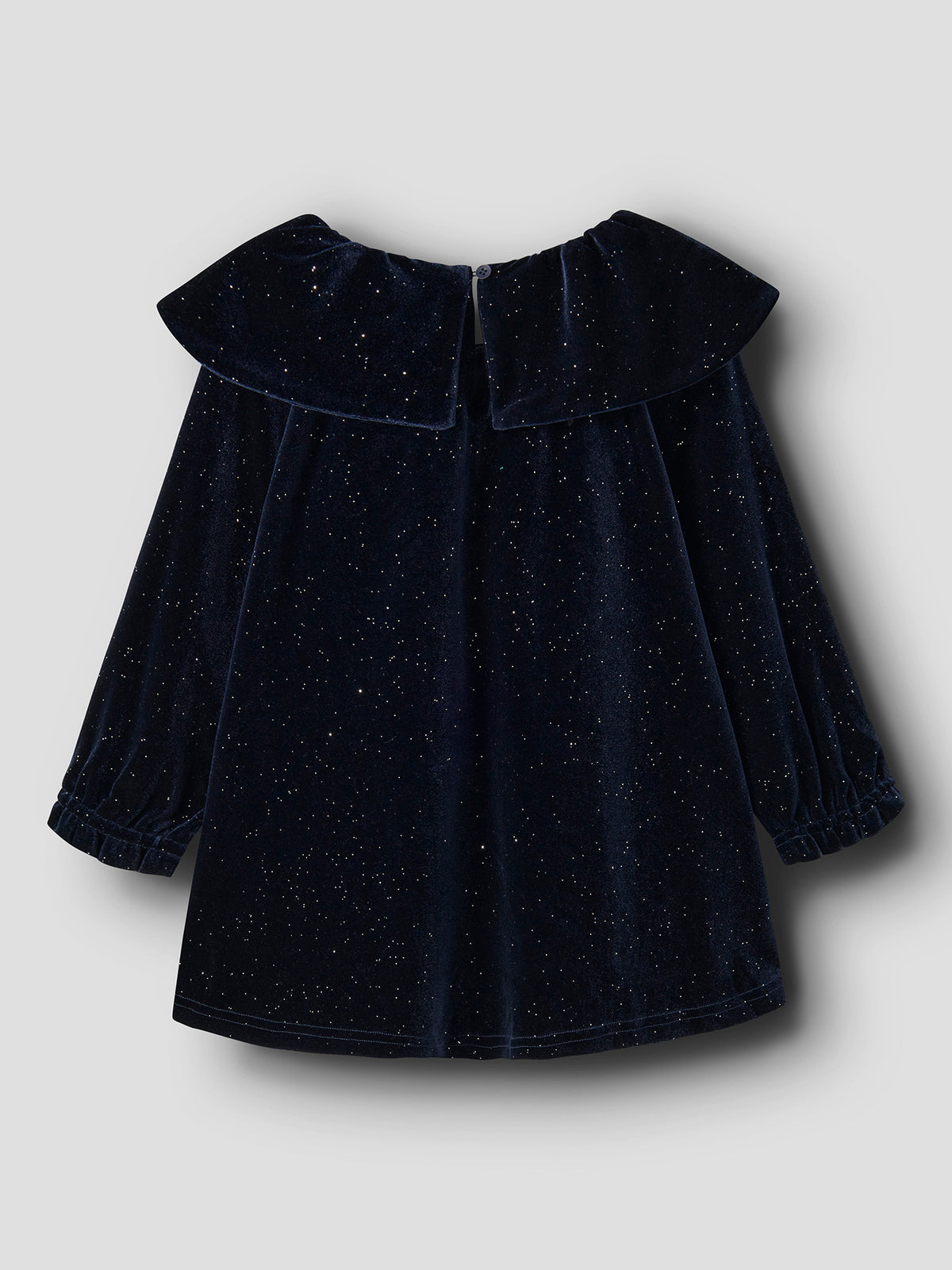 Velvet Long Sleeve Dress - Evening Blue