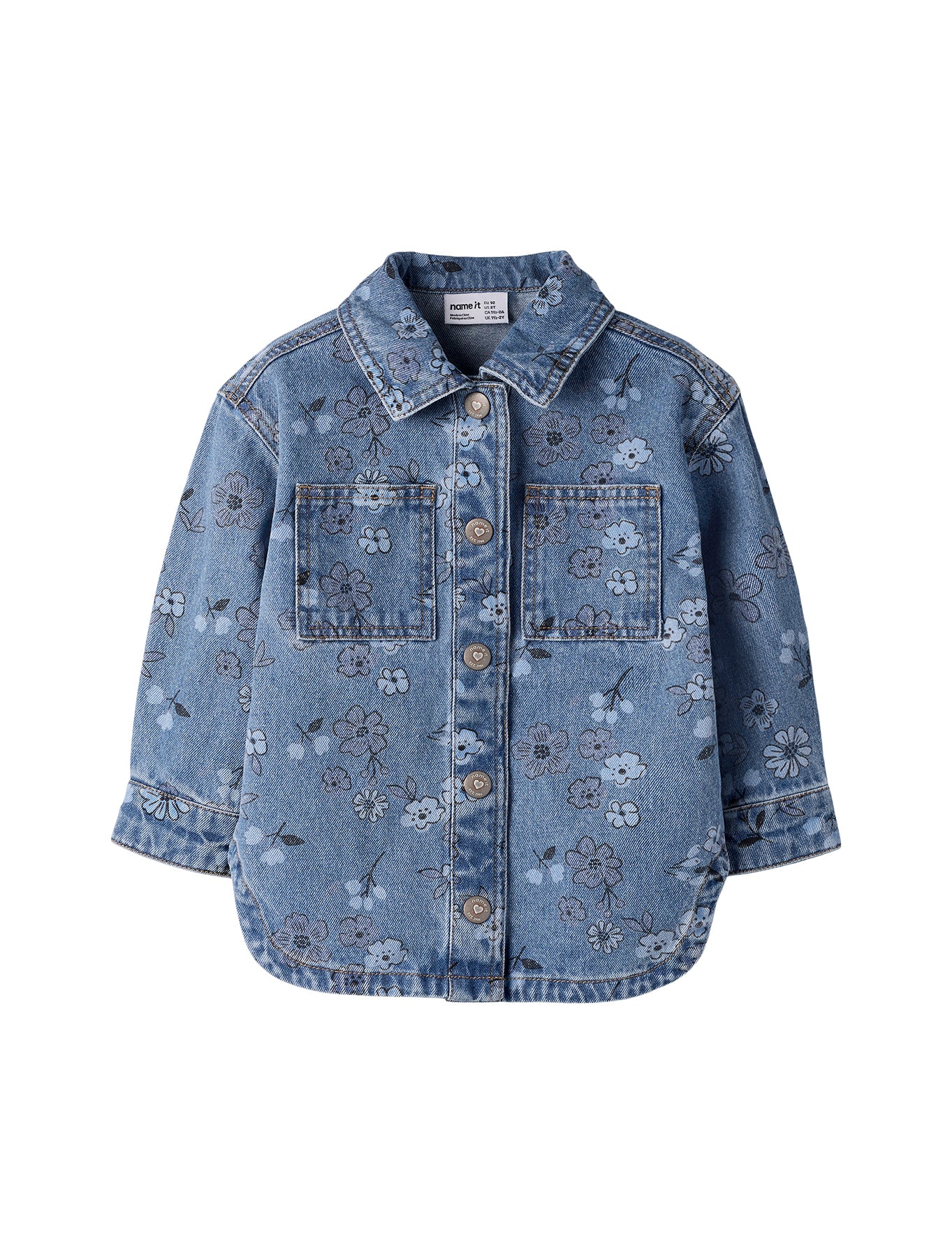 Cotton Printed Denim Jacket