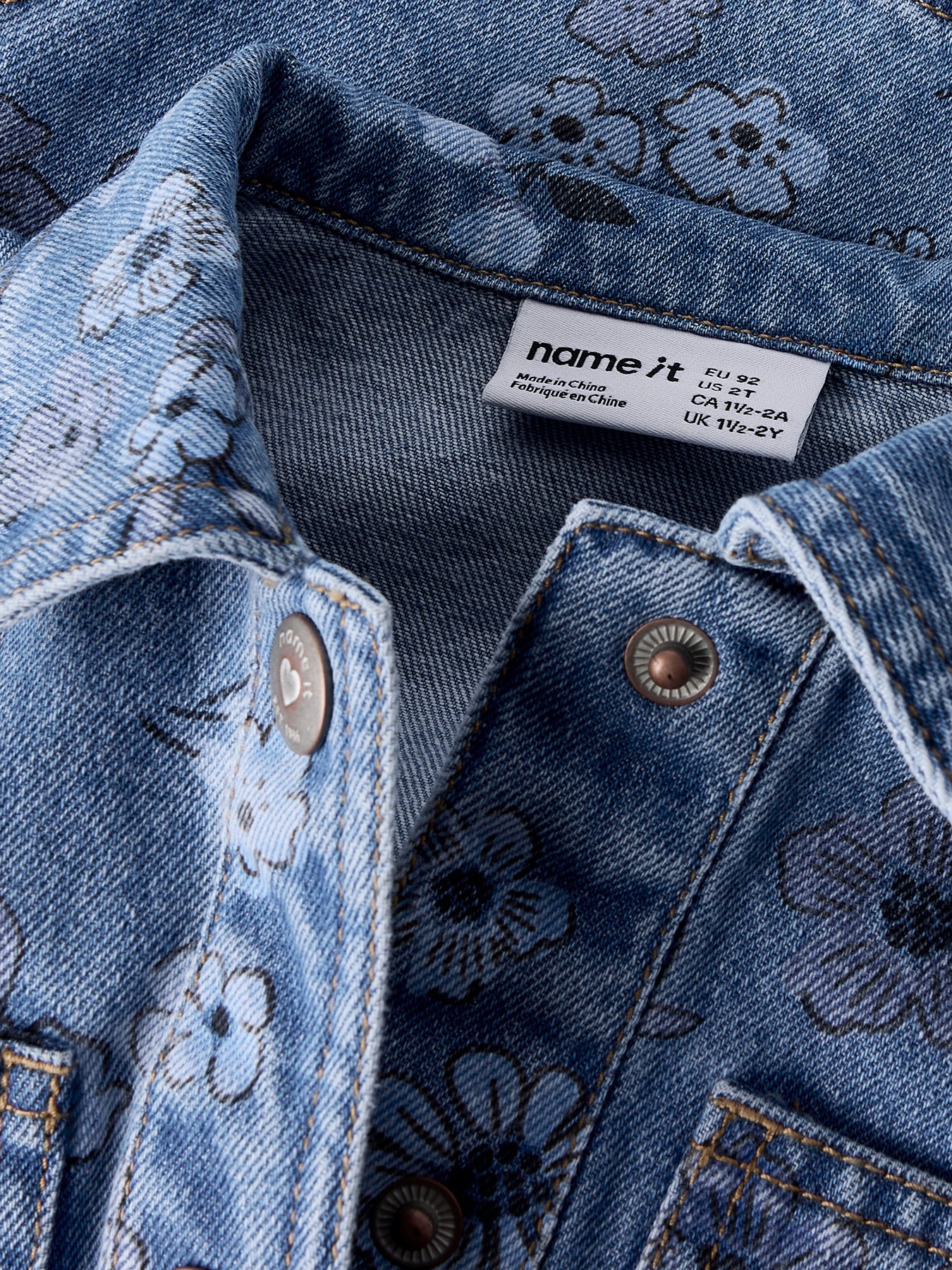 Cotton Printed Denim Jacket