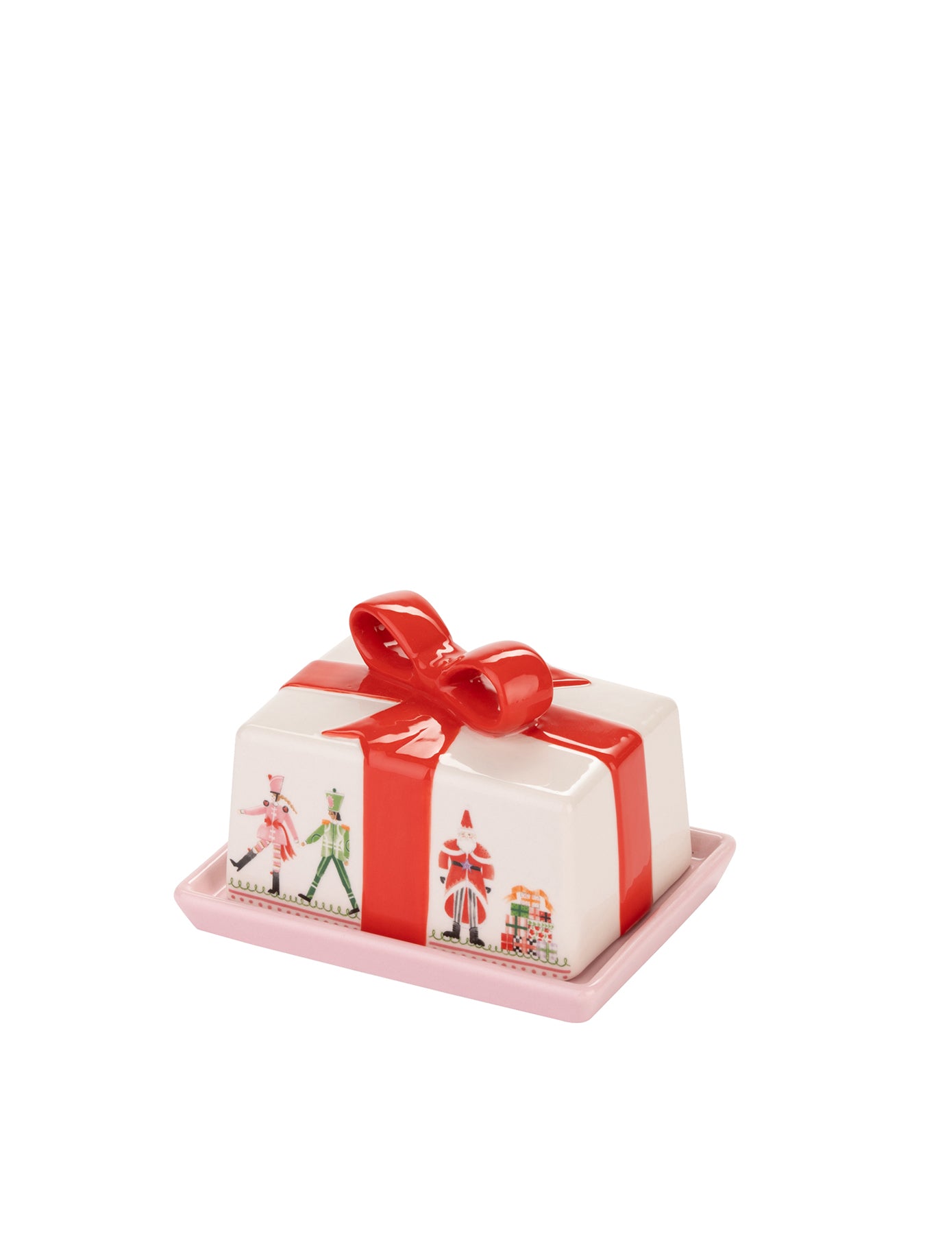 Nutcracker Stoneware Butter Dish