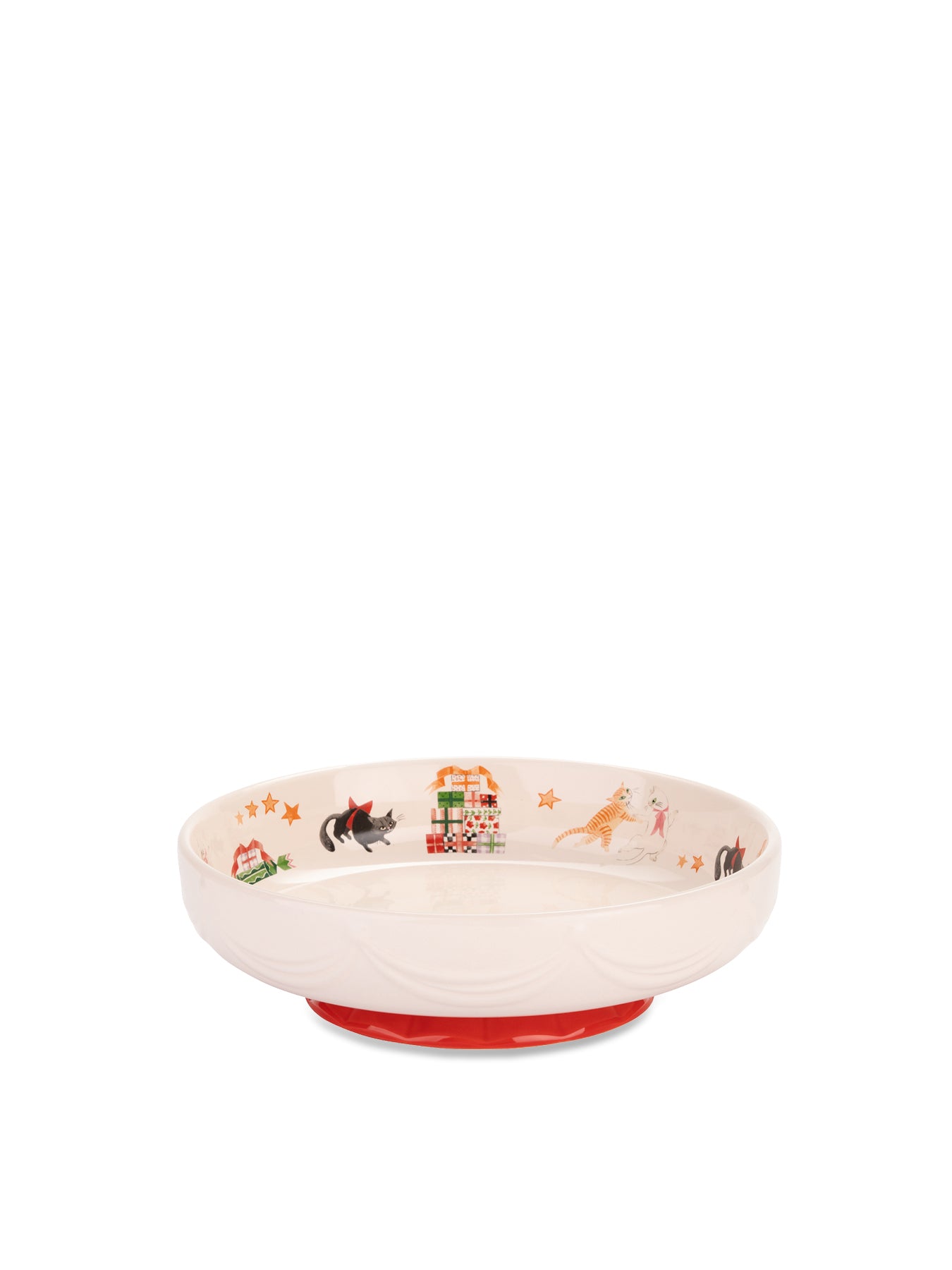 Nutcracker Stoneware Footed Serving Bowl