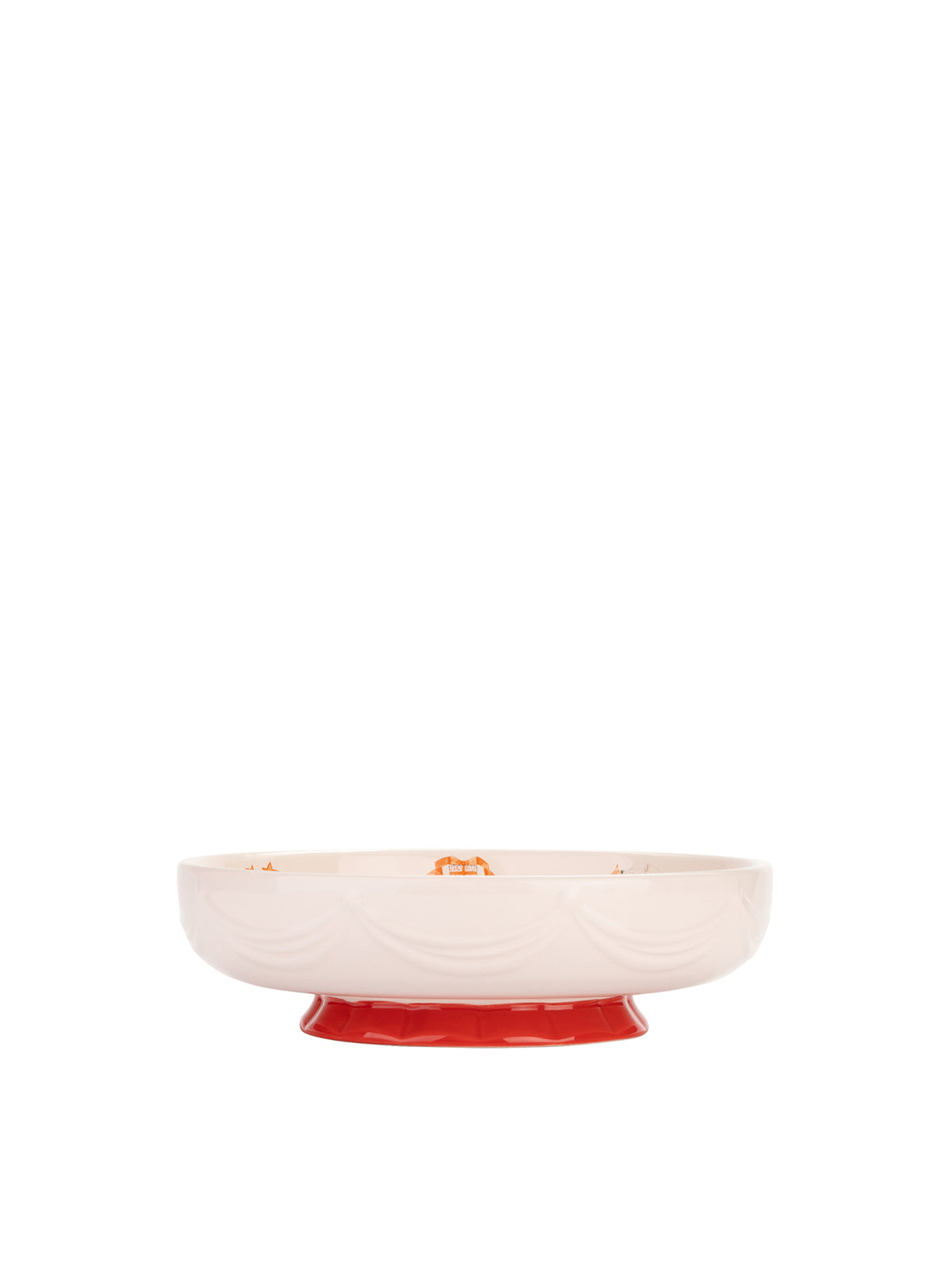 Nutcracker Stoneware Footed Serving Bowl