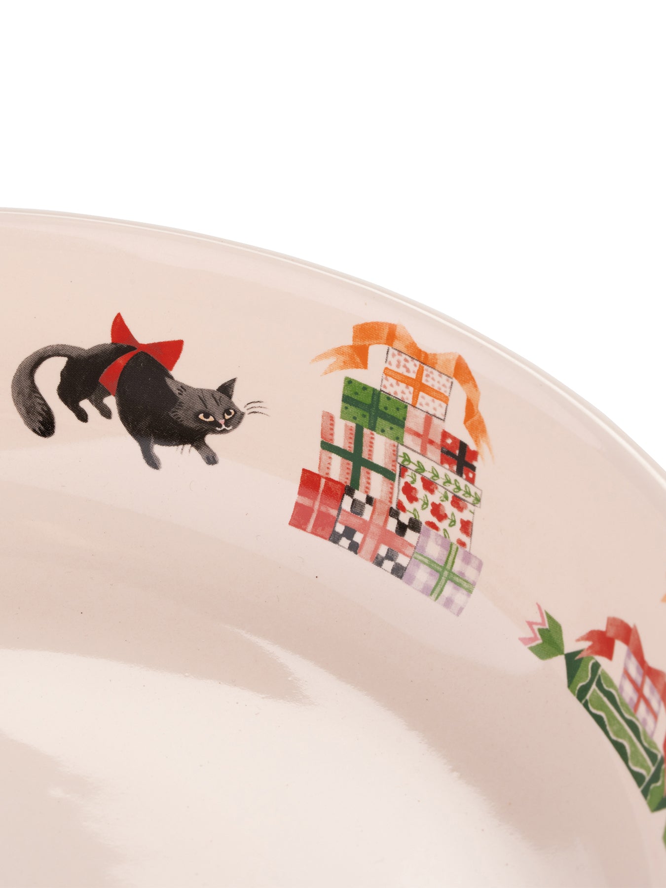 Nutcracker Stoneware Footed Serving Bowl