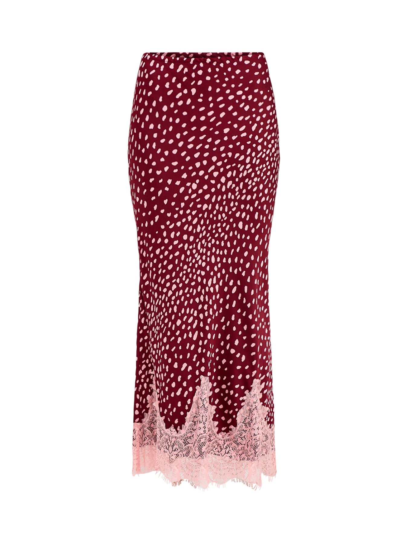 Burgundy Deer Viscose Maeva Skirt