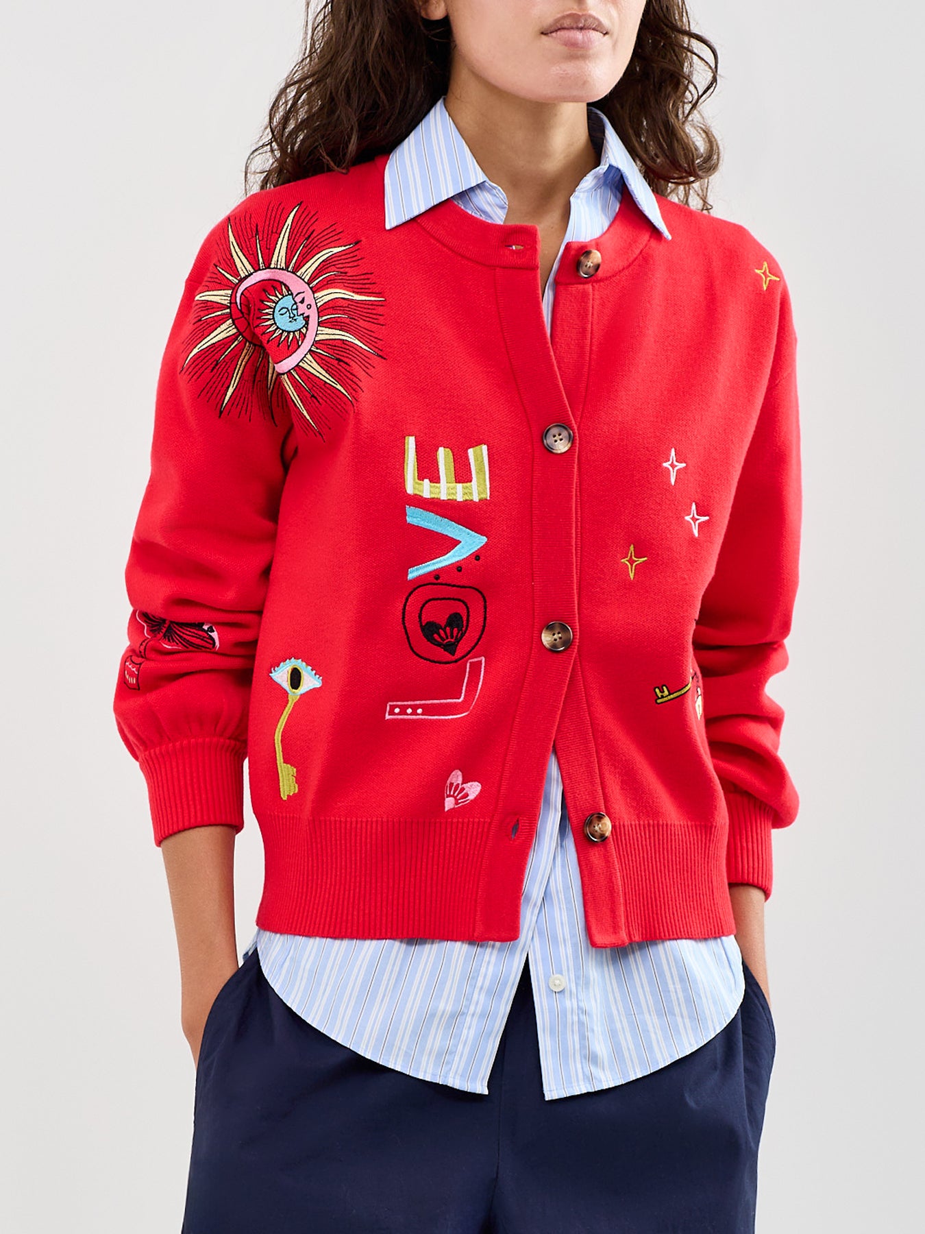 Red Amore Forrest LENZING™ ECOVERO™ Viscose Cardigan