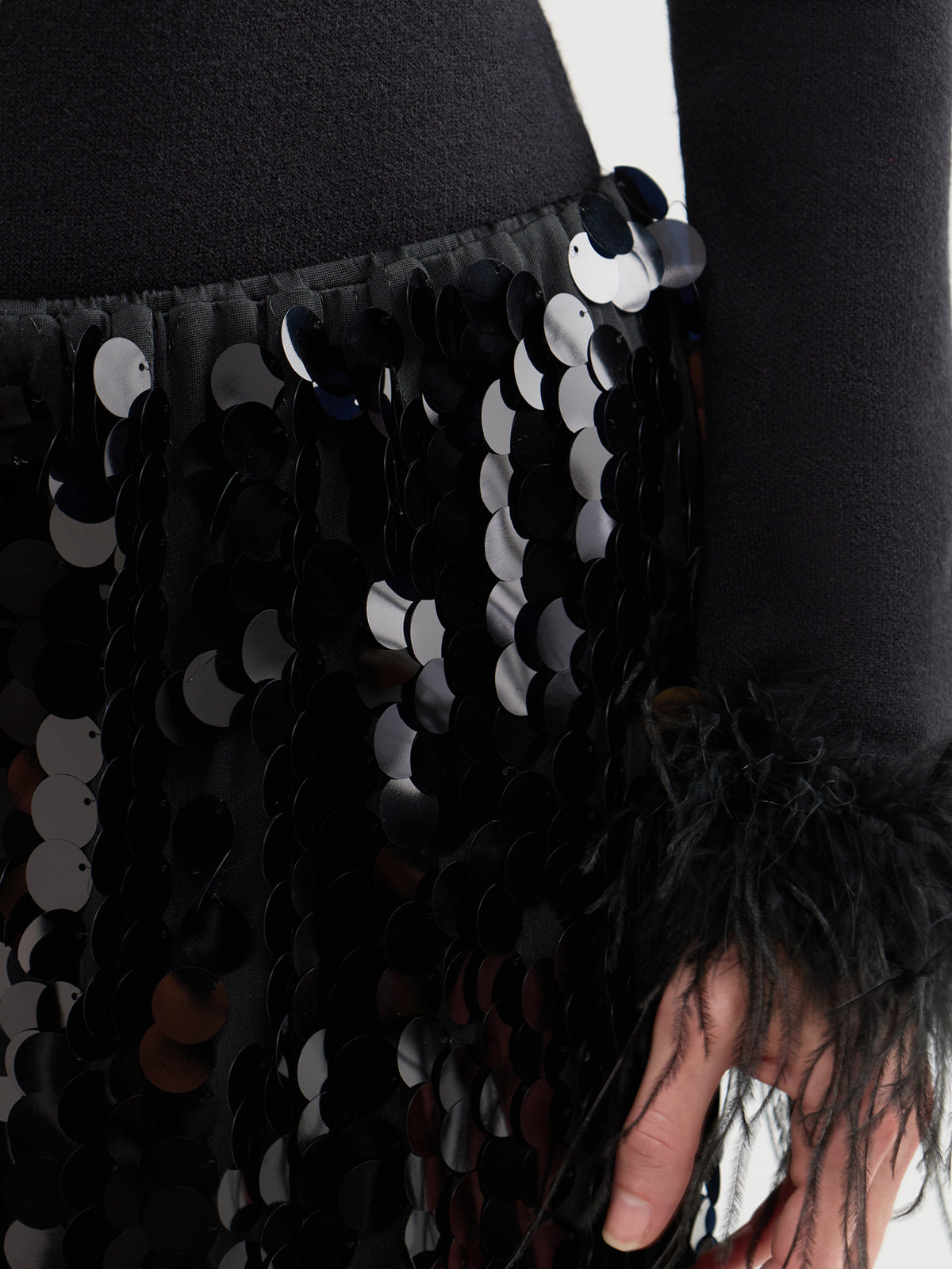 Naomi Sequin Trousers - Black