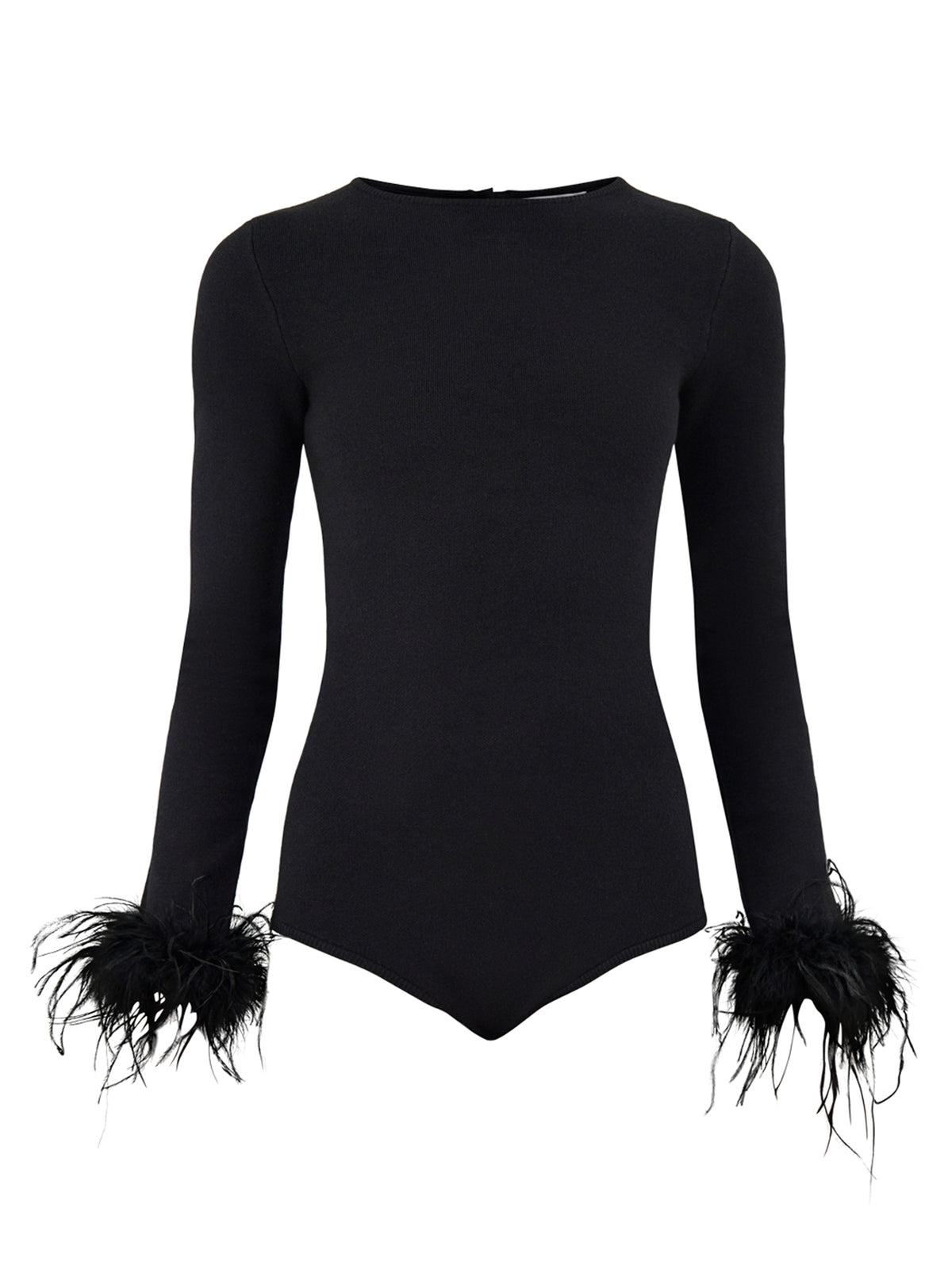Feather Bodysuit – Black