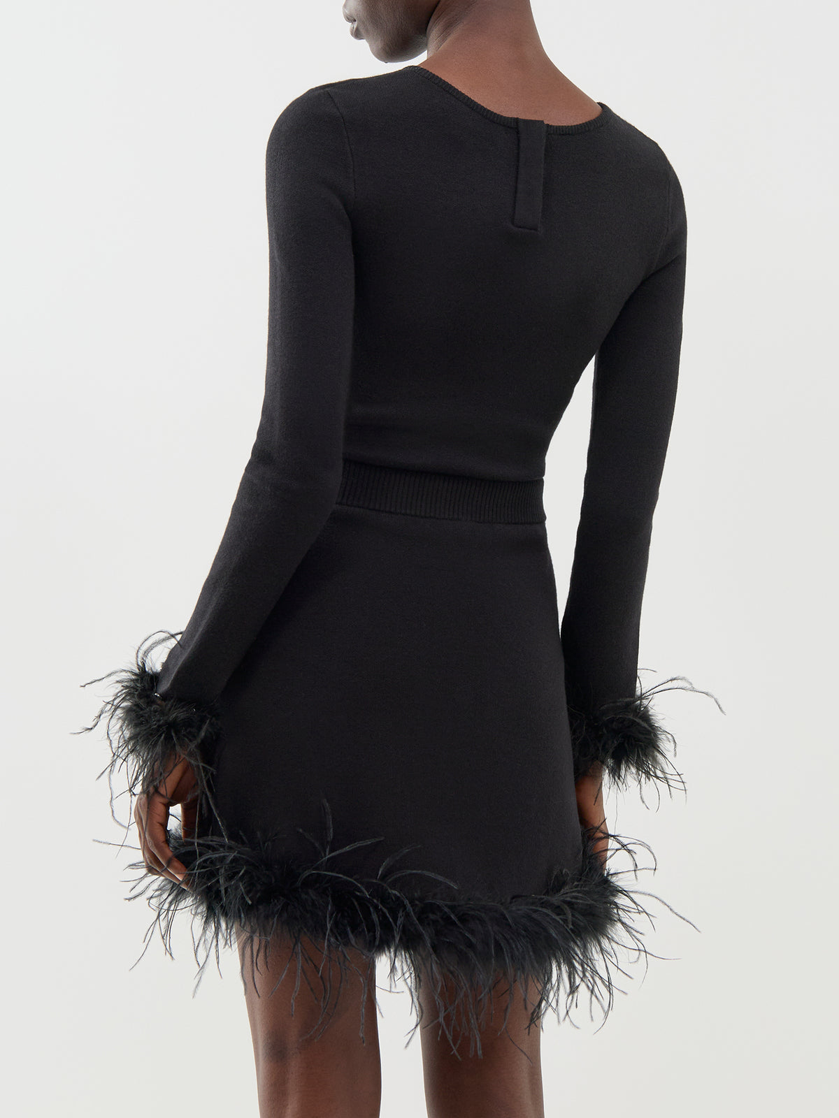 Feather Bodysuit – Black