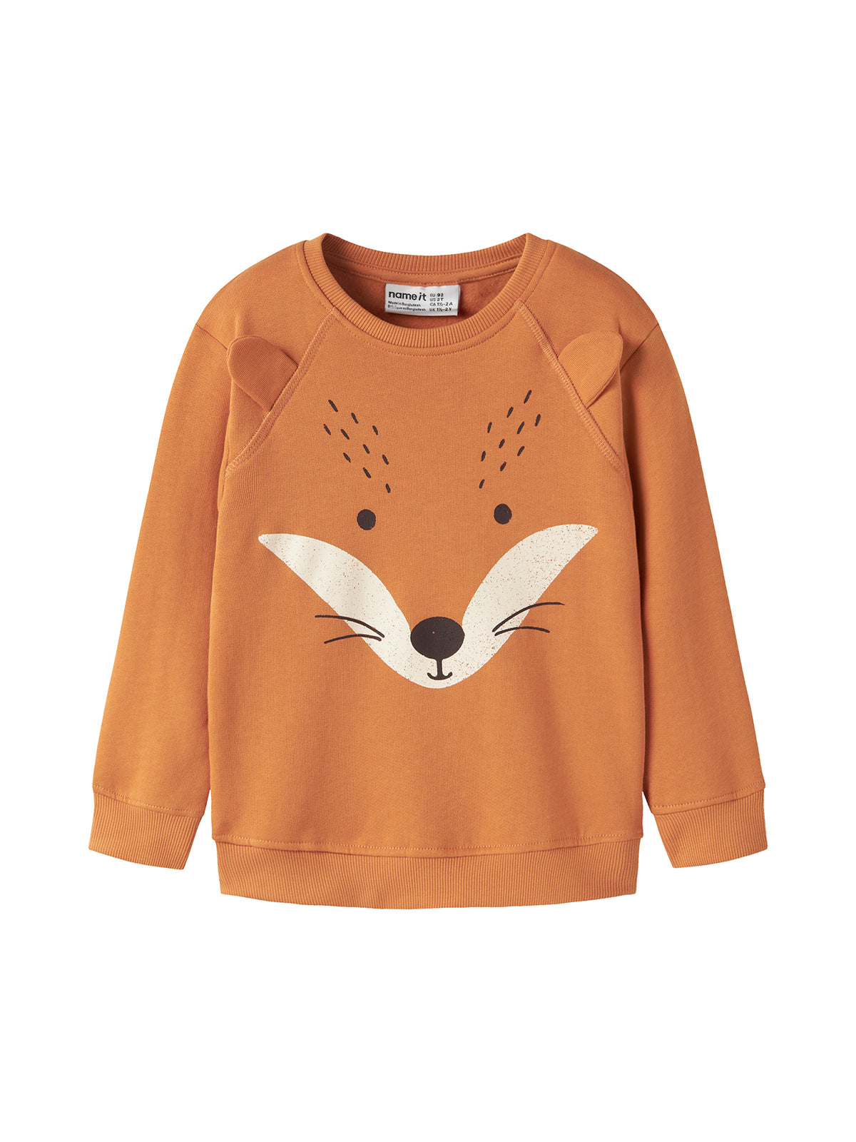 Boys' Ollie Organic Cotton Long-Sleeved Sweatshirt - Tomato Cream