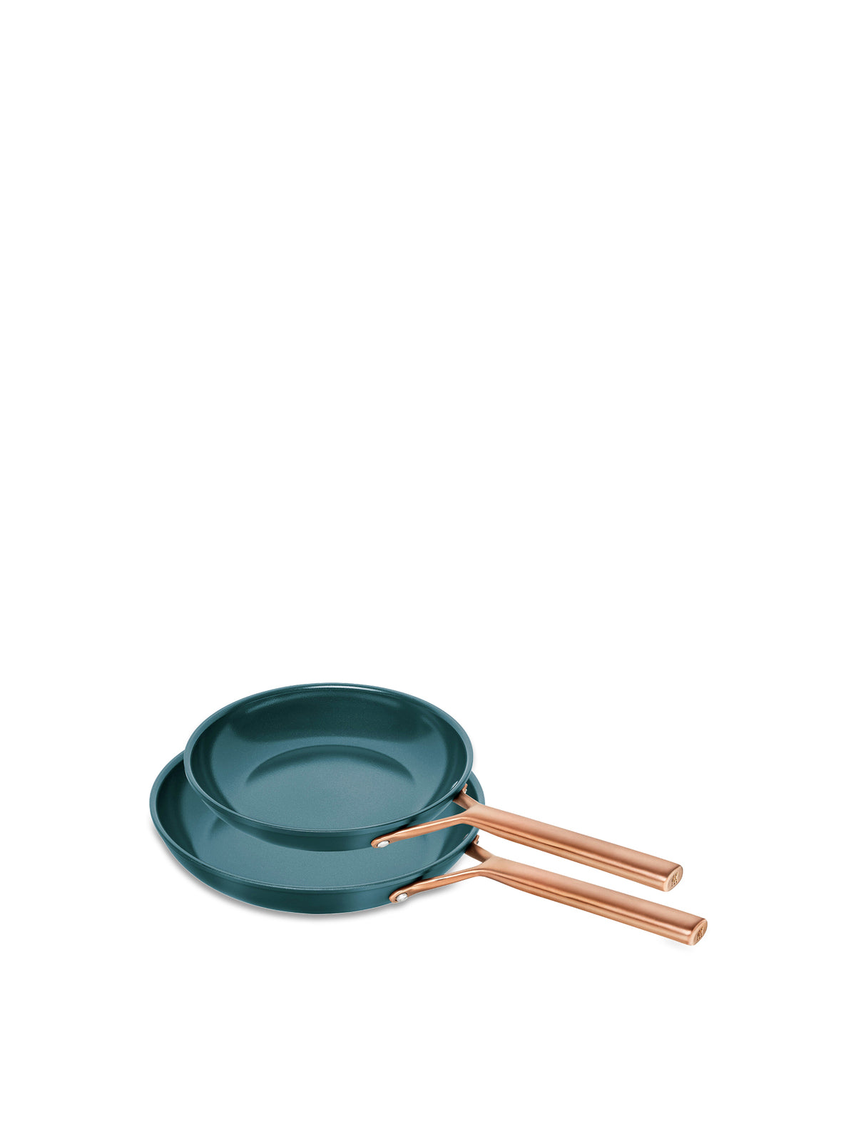 Aluminium Ceramic Titanium 2-Piece Frying Pan Set - Blue
