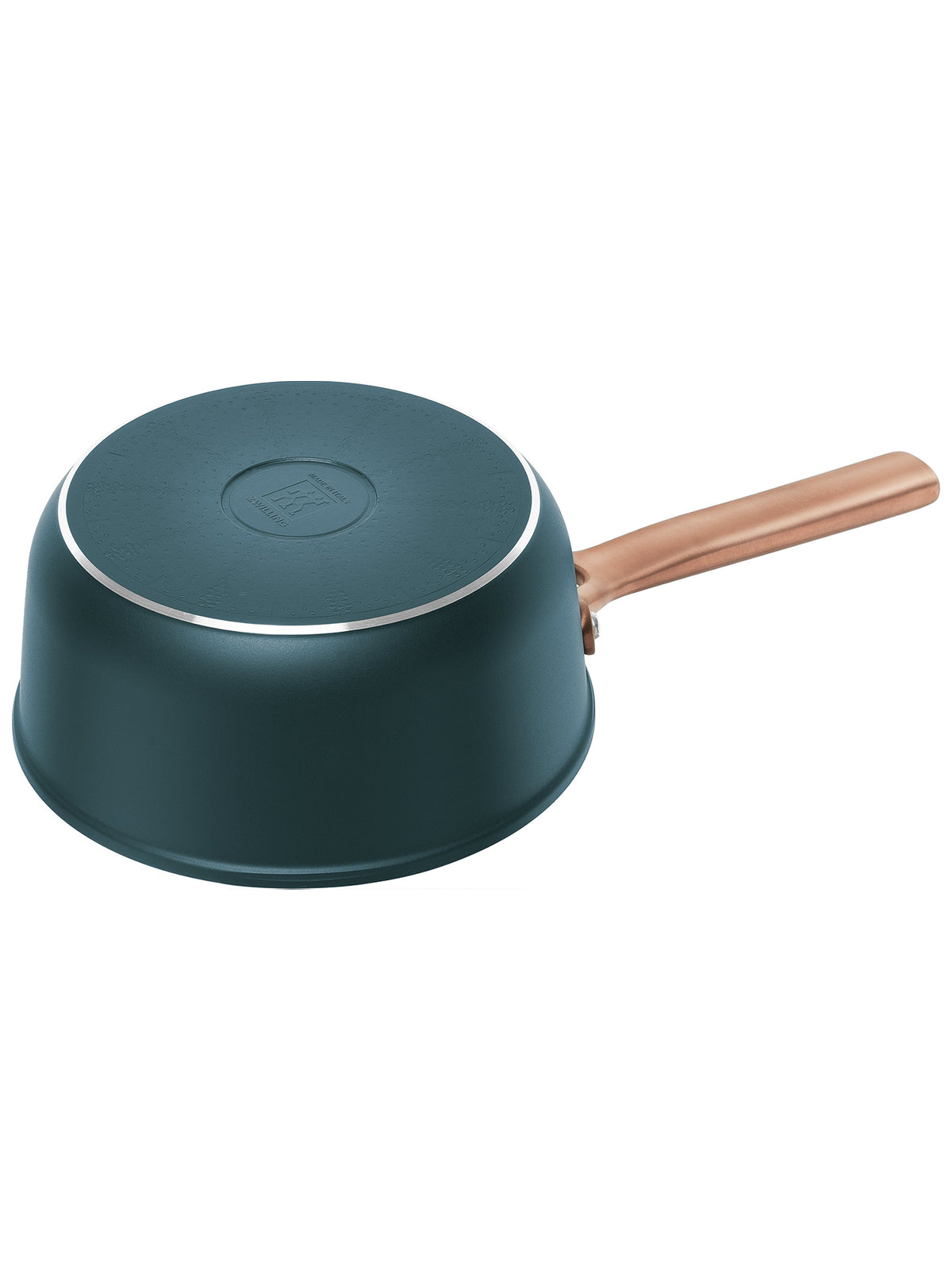 Aluminium Ceramic Titanium Saucepan With Glass Lid 18cm - Blue