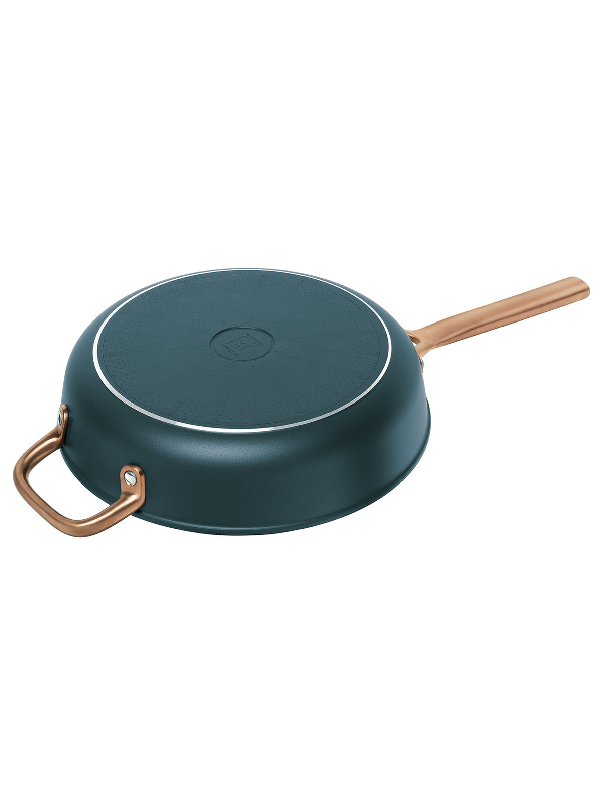 Aluminium Ceramic Titanium Sauté Pan With Glass Lid 28cm - Blue