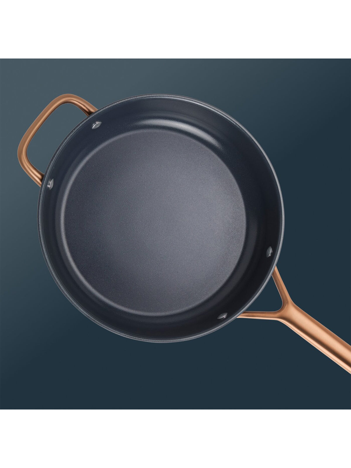 Aluminium Ceramic Titanium Sauté Pan With Glass Lid 28cm - Blue