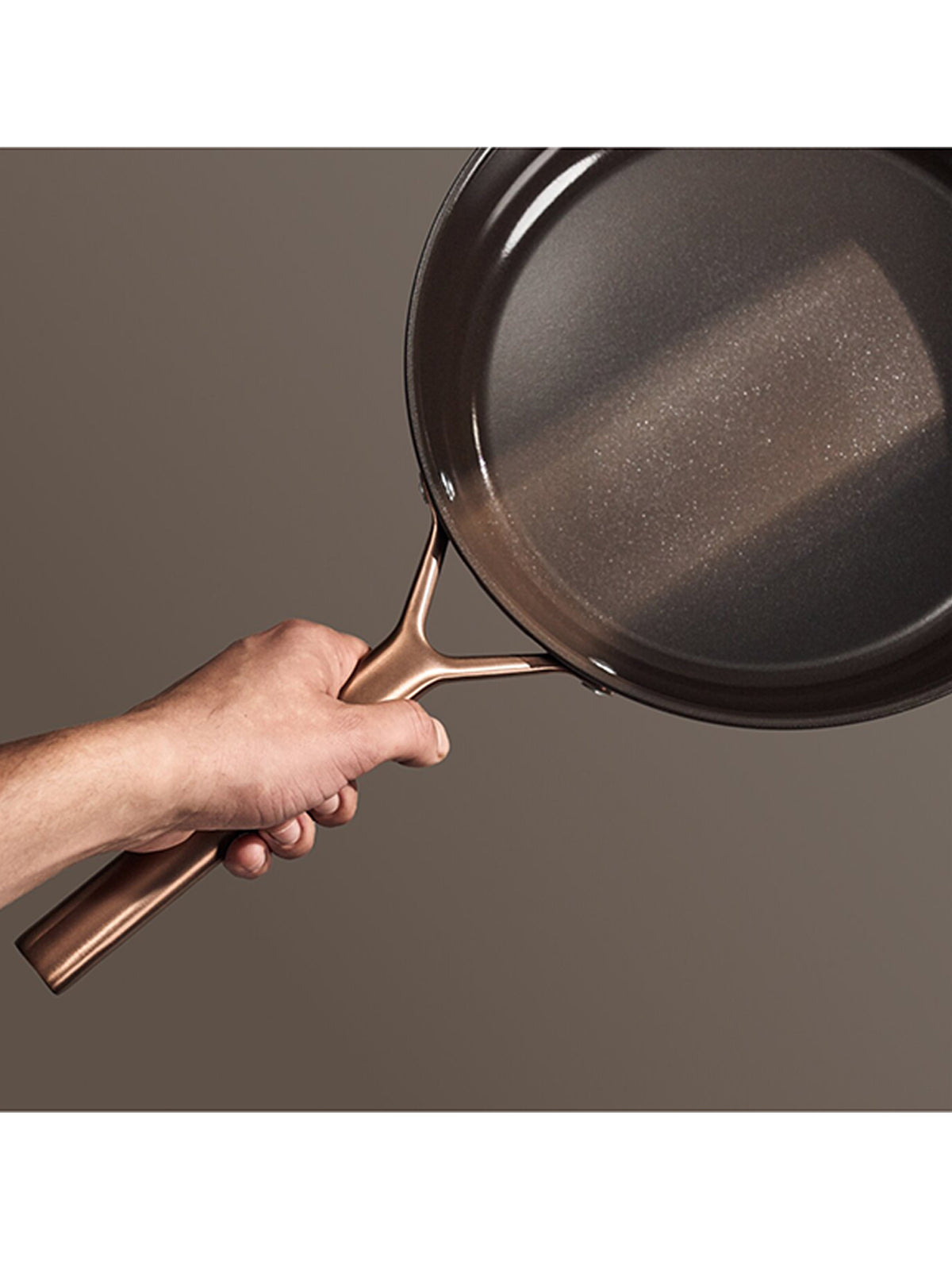 Aluminium Ceramic Titanium 2-Piece Frying Pan Set - Brown